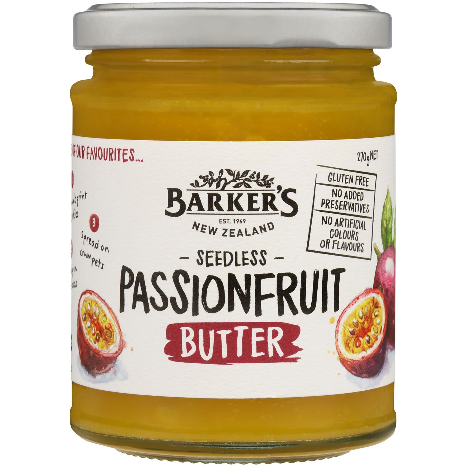 Barker's Seedless Passionfruit Butter