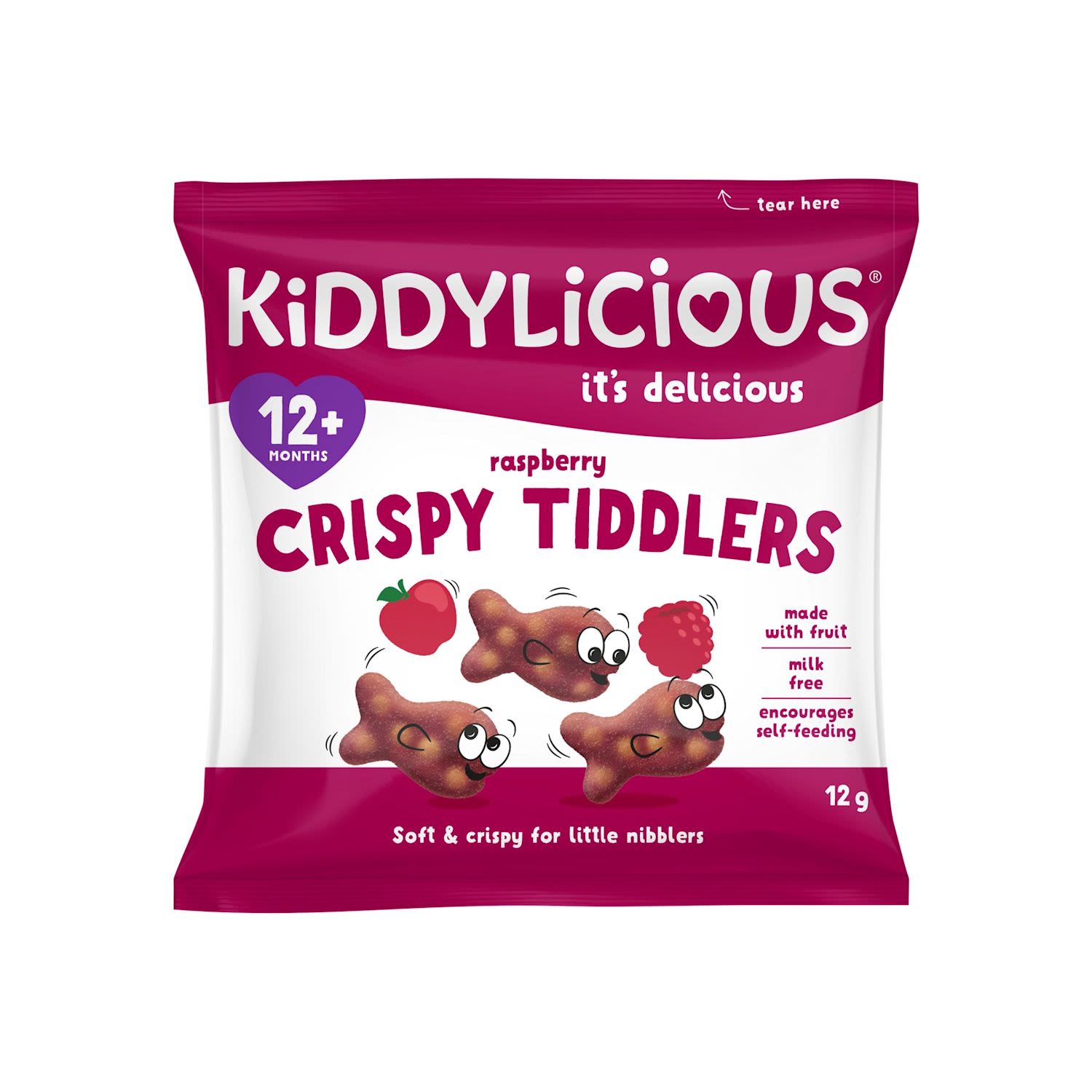 Kiddylicious Infant Food Crispie Tiddlers Raspberry