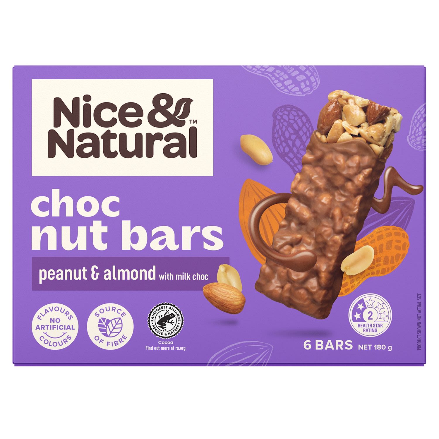 Nice & Natural Chocolate Nut Bars Peanut & Almond