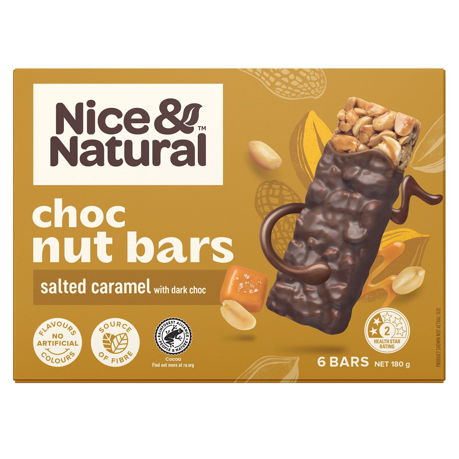 Nice & Natural Chocolate Nut Bars Salted Caramel