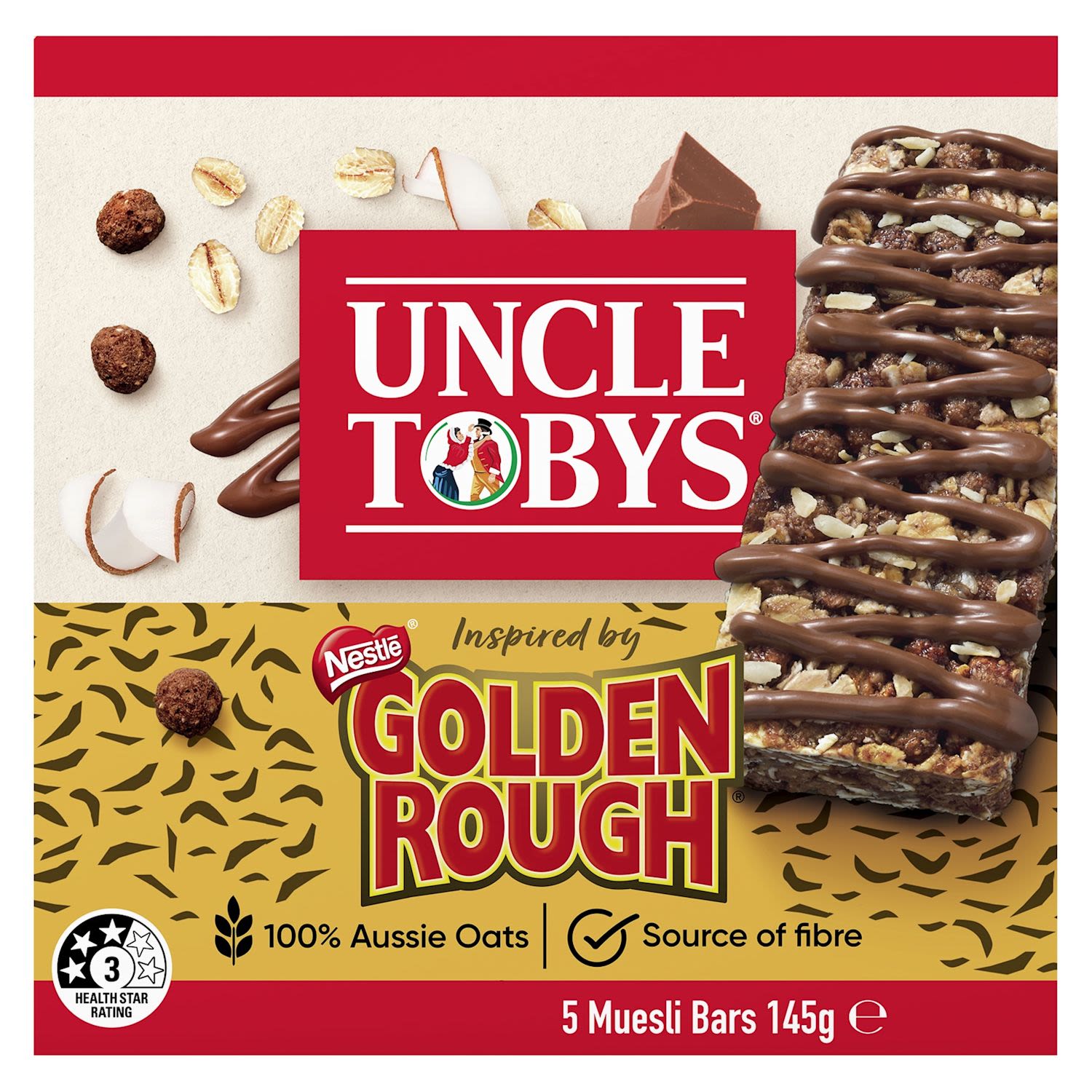 Uncle Tobys Snacks Golden Rough Snack Bars