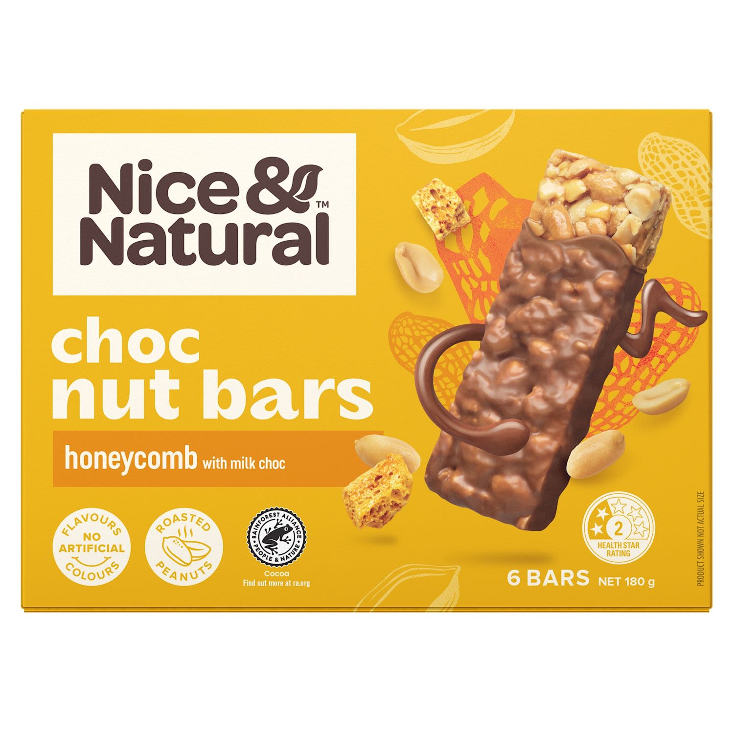 Nice & Natural Chocolate Nut Bars Honeycomb