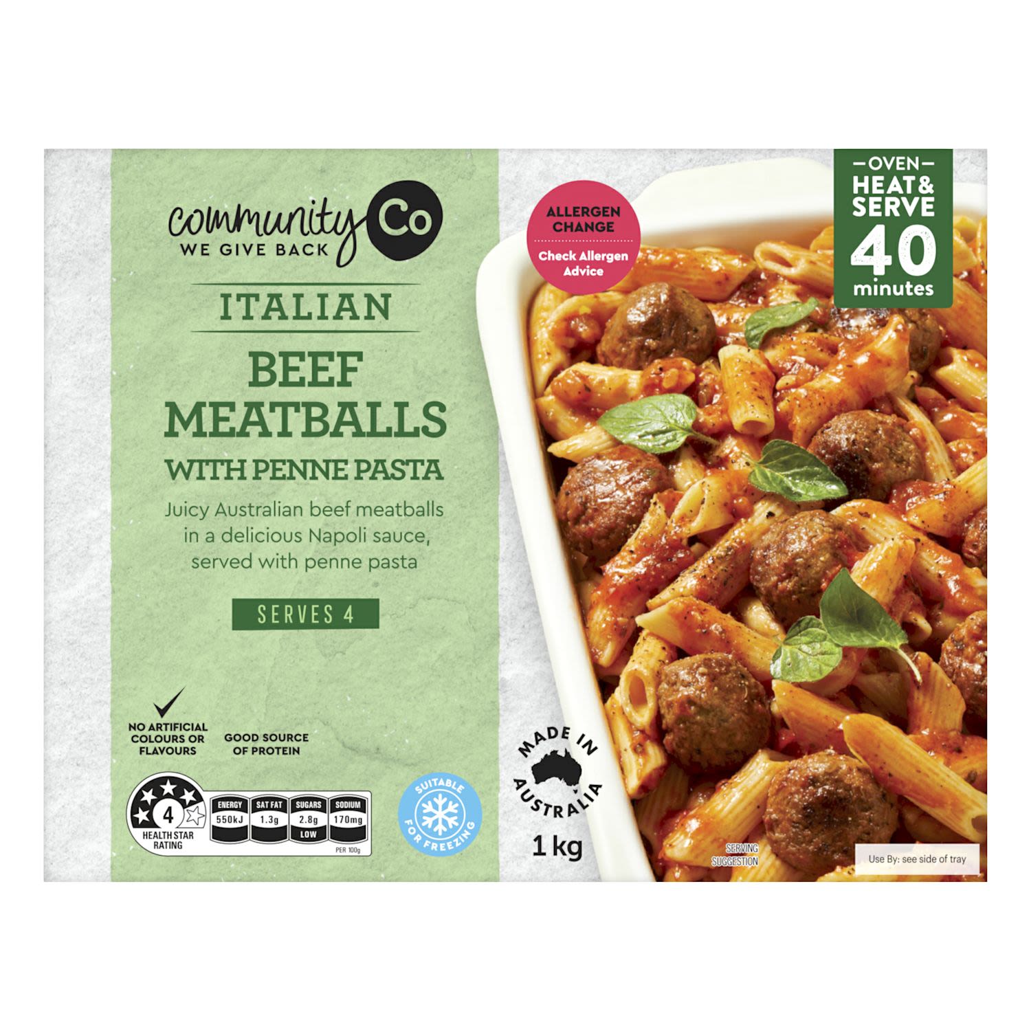 Community Co Beef Meatball Penne