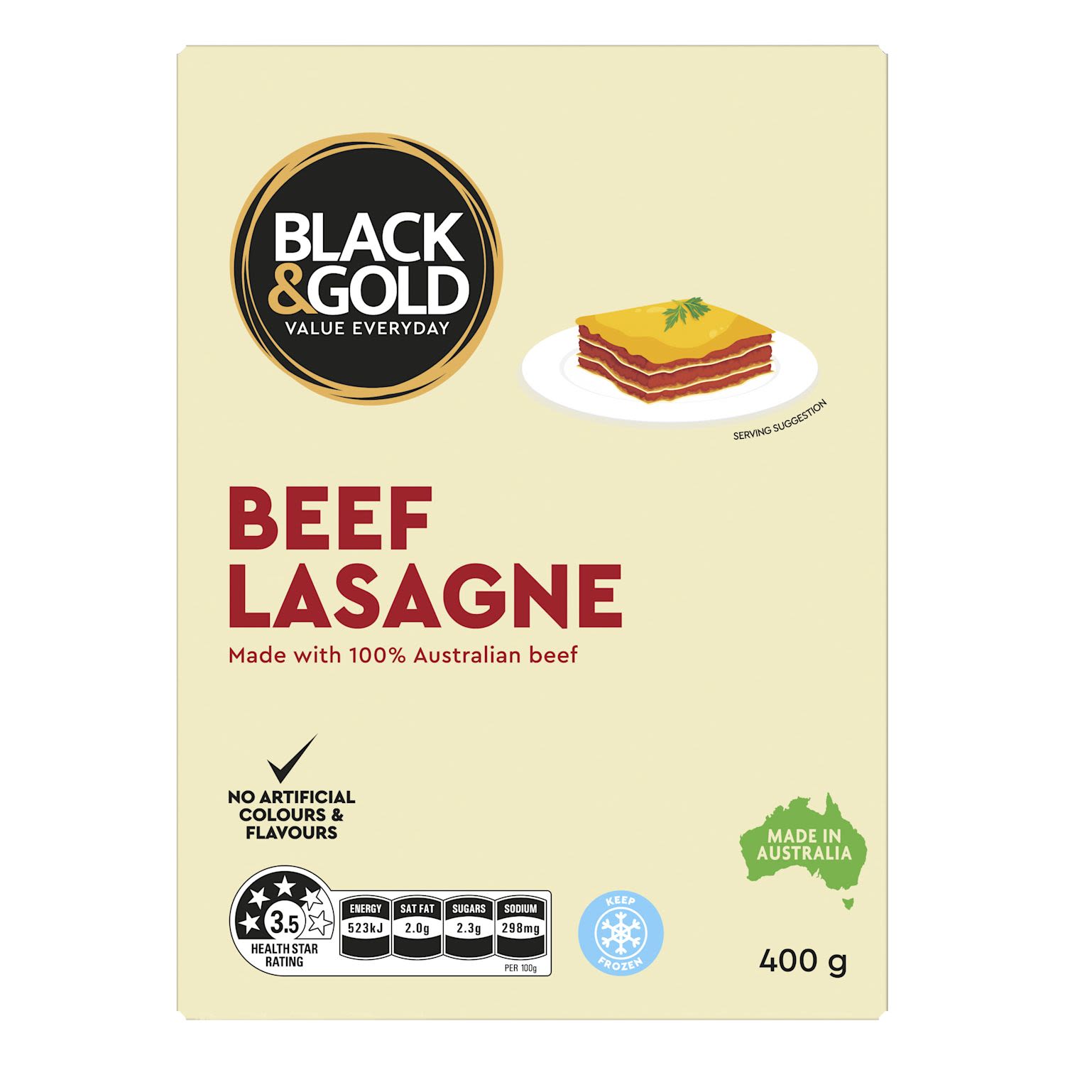 Black & Gold Beef Lasagne