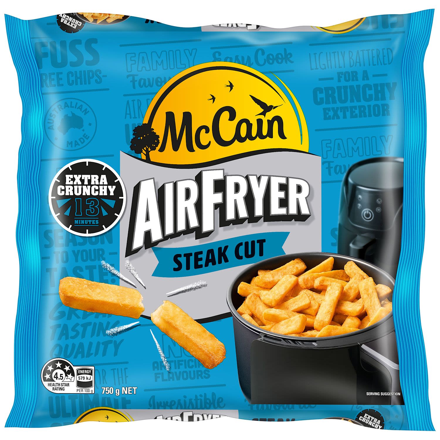 McCain Air Fryer Chips Steak Cut
