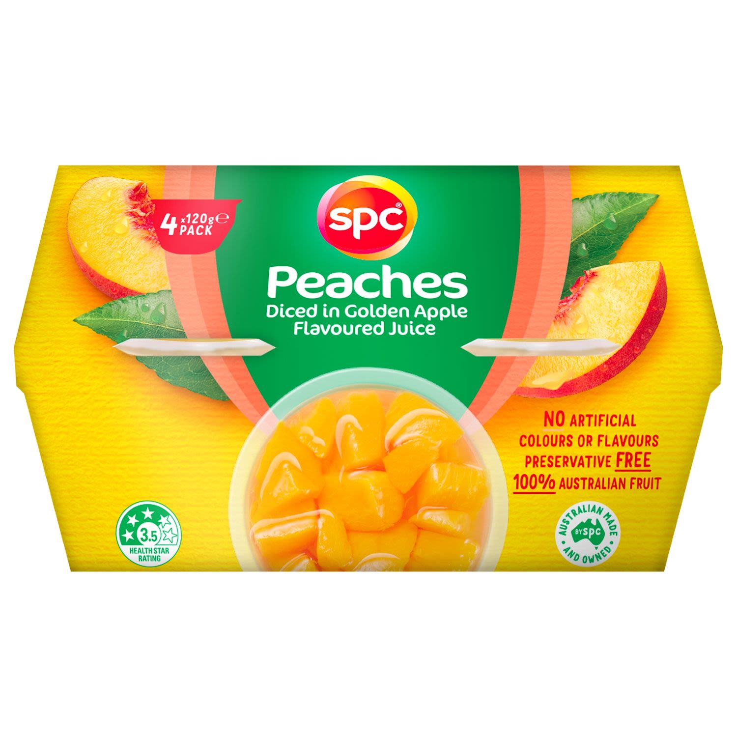 SPC Fruit Snacks Diced Peach Gold Apple Juice