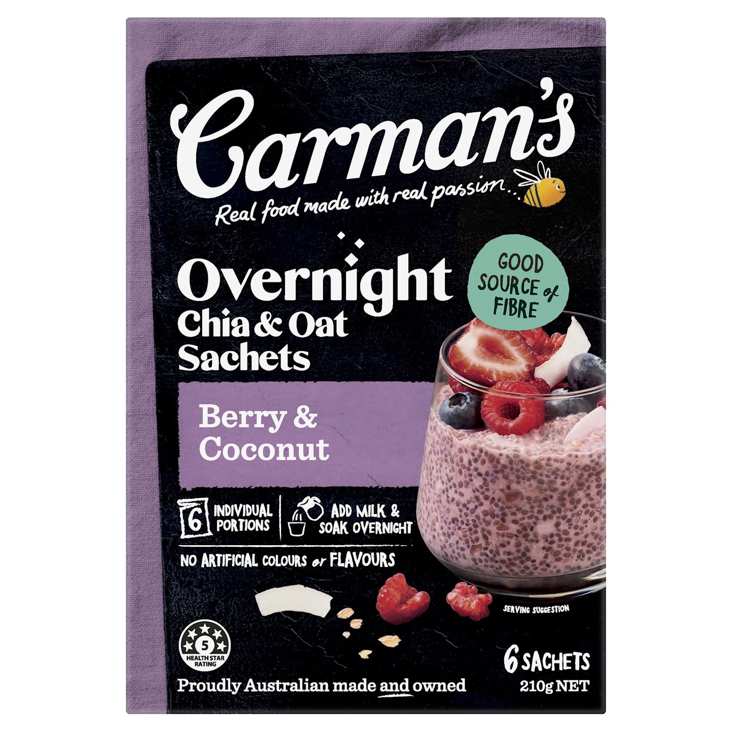 Carman's Chia Bowls Cereal Berry & Coconut