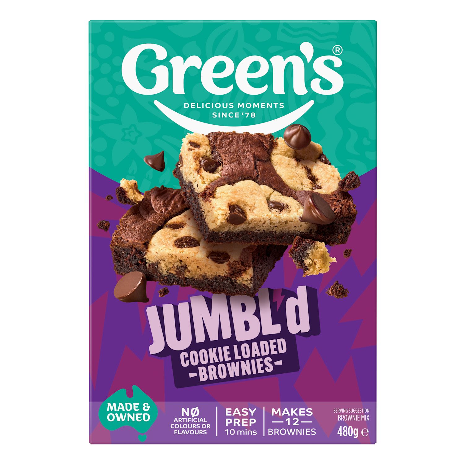 Green's Jumbl'D Cookie Loaded Brownie Mix 