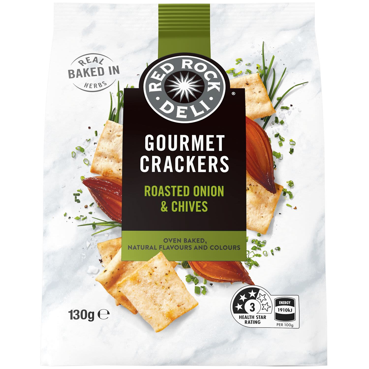 Red Rock Deli Gourmet Cracker Roasted Onion & Chives