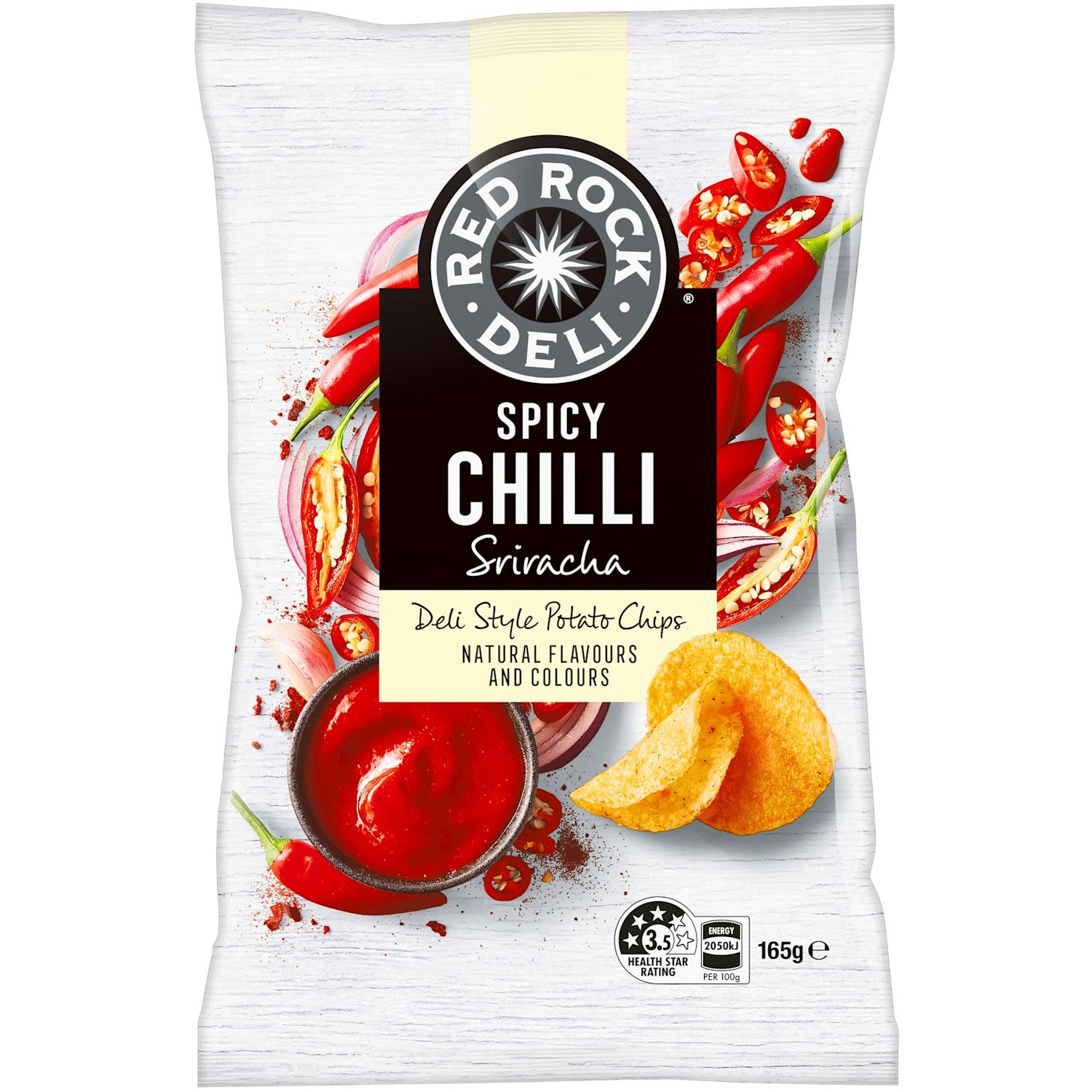 Red Rock Deli Potato Chips Spicy Chilli Sriracha