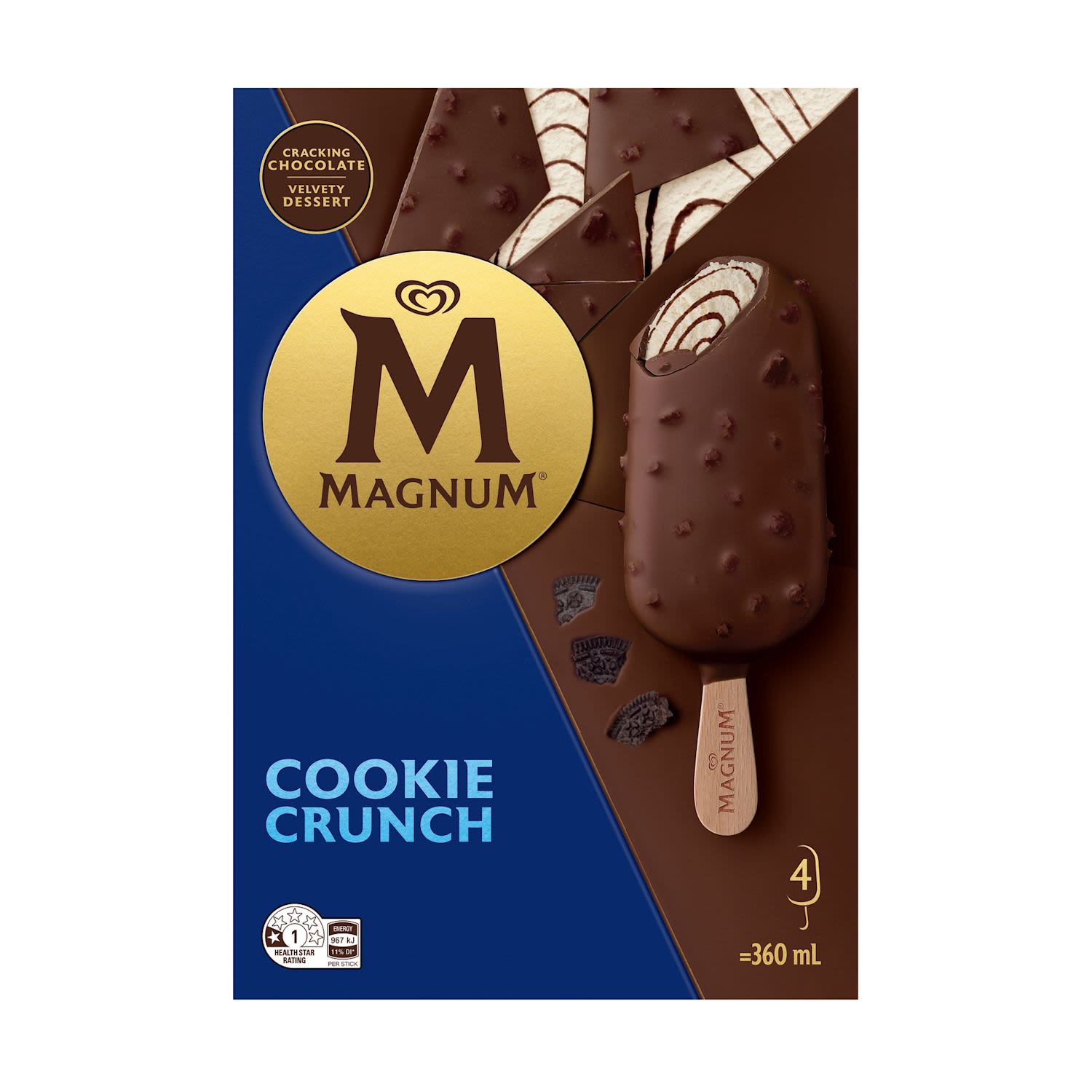 Magnum Frozen Dessert Cookie Crunch