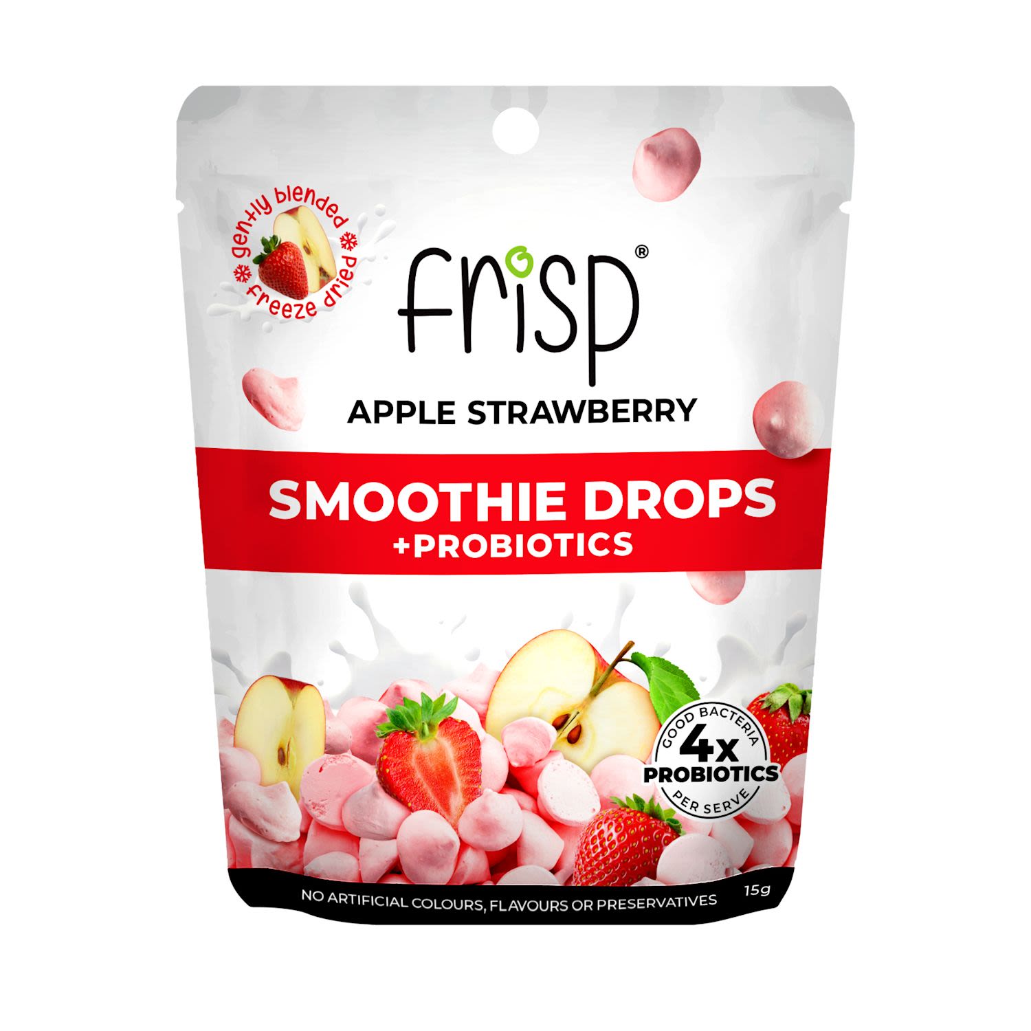 Frisp Fruit Smoothie Drops + Probiotics Strawberry Apple