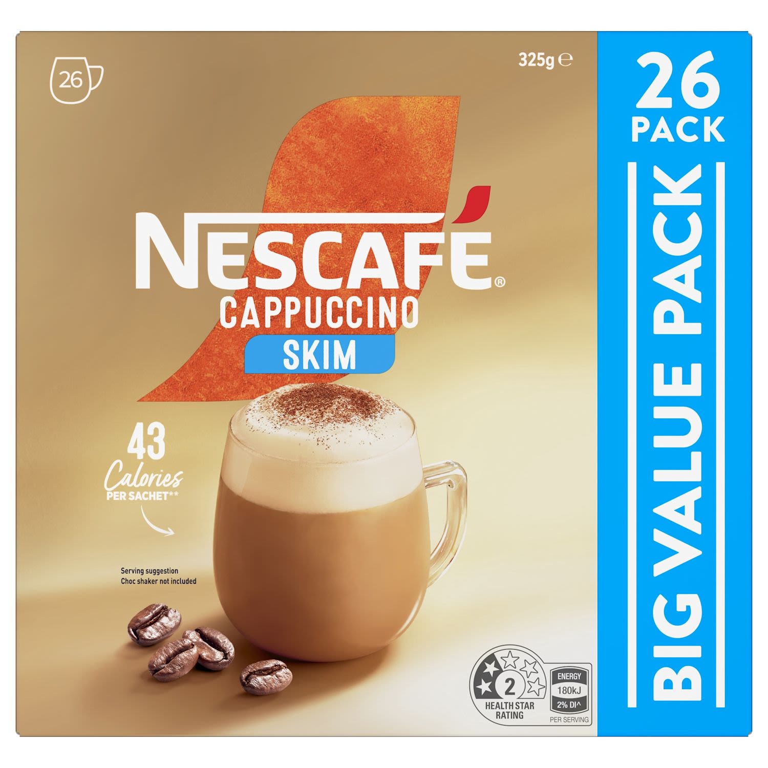 Nescafe Cappuccino Coffee Mixes Skim Multipack 