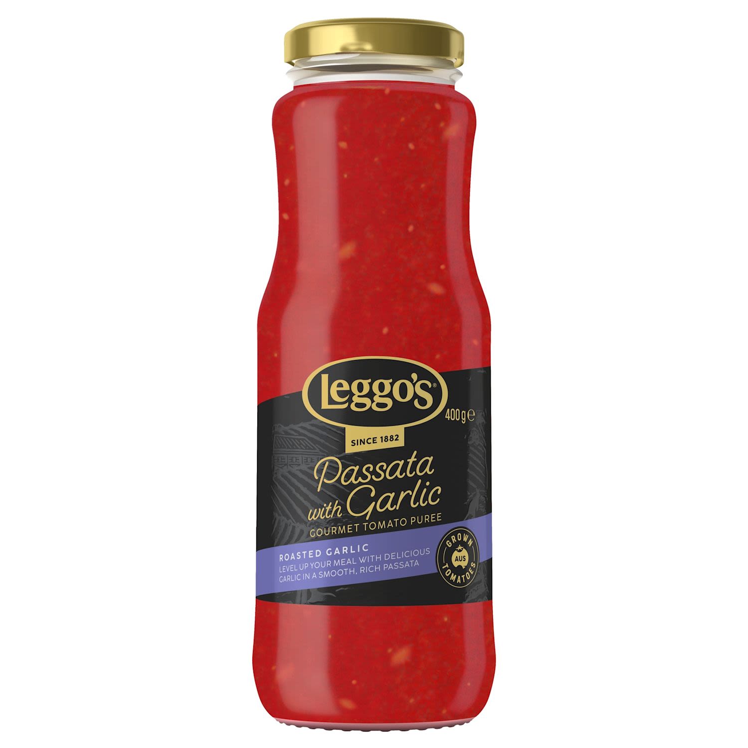 Leggos Gourmet Rich Tomato Passata Roasted Garlic 