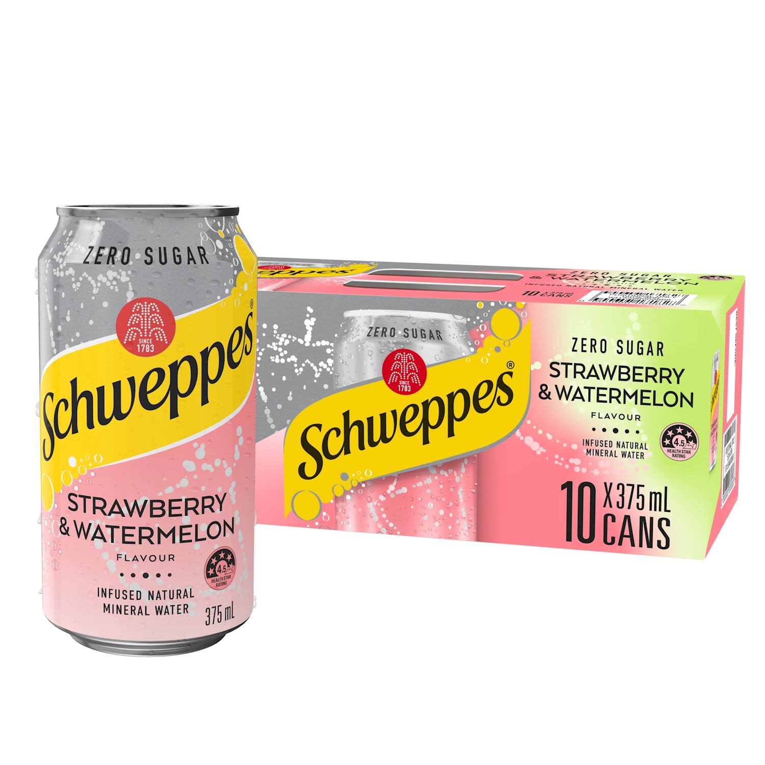 Schweppes Mineral Water Strawberry Watermelon Soft Drink 