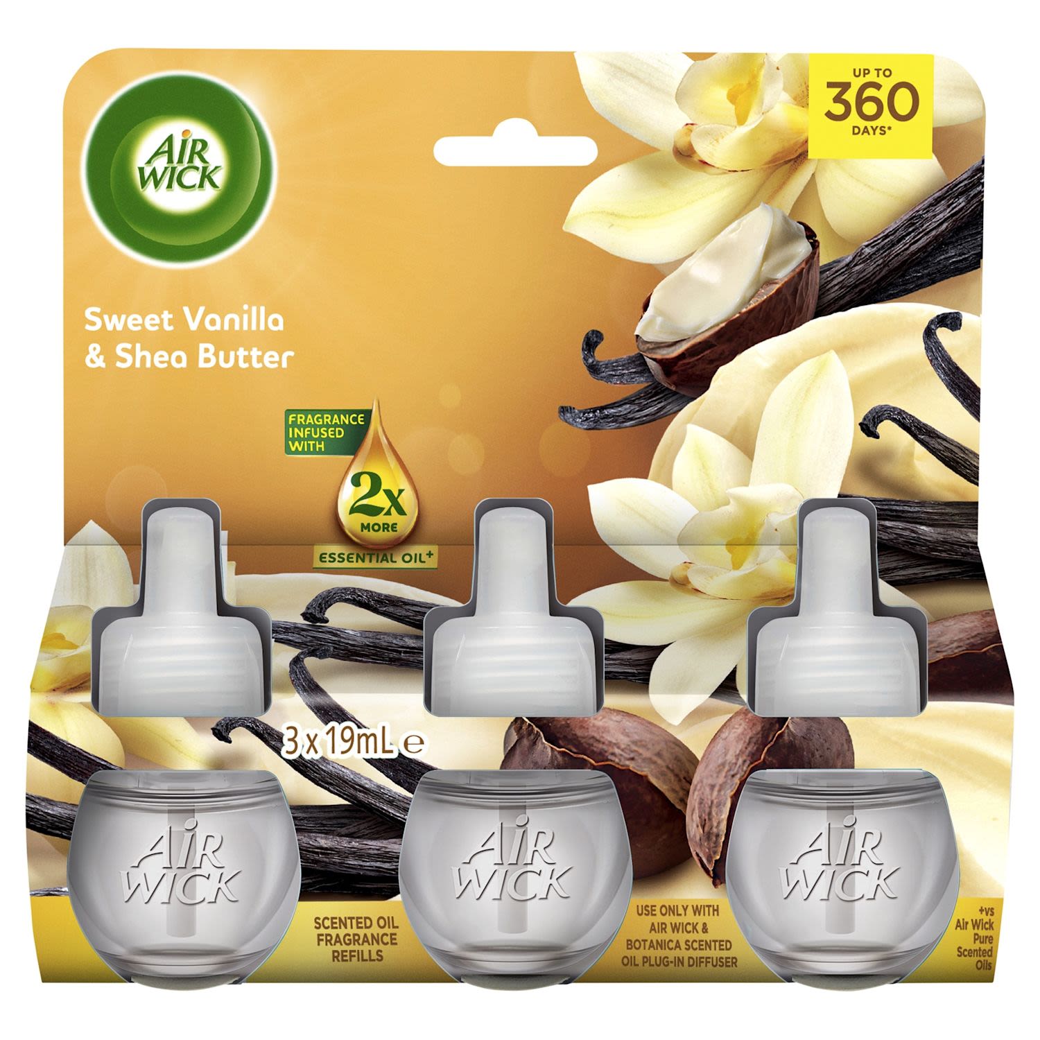 Air Wick Essential Oil Air Freshener Refill Sweet Vanilla & Shea Butter 
