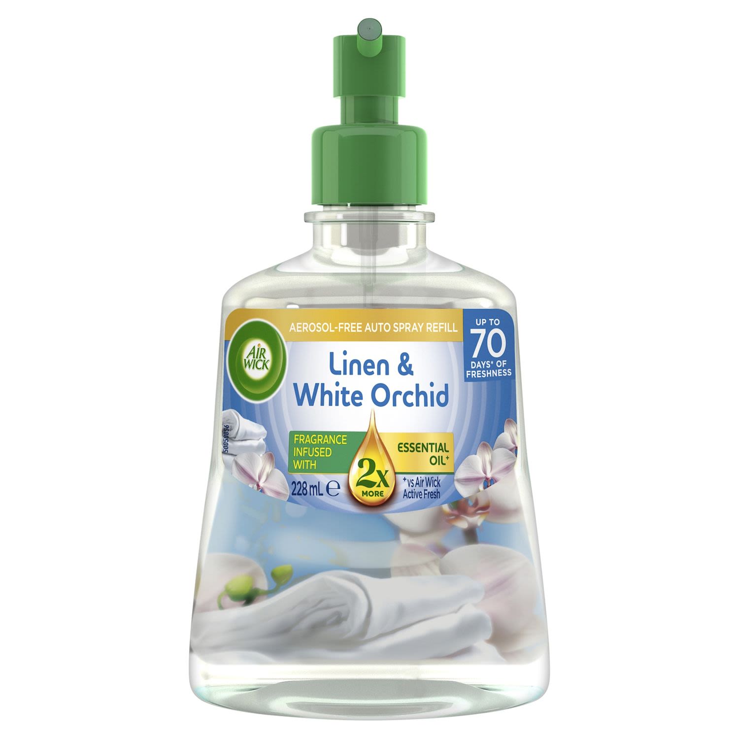 Air Wick Automatic Spray Essential Oil Air Freshener Refill Linen & White Orchid