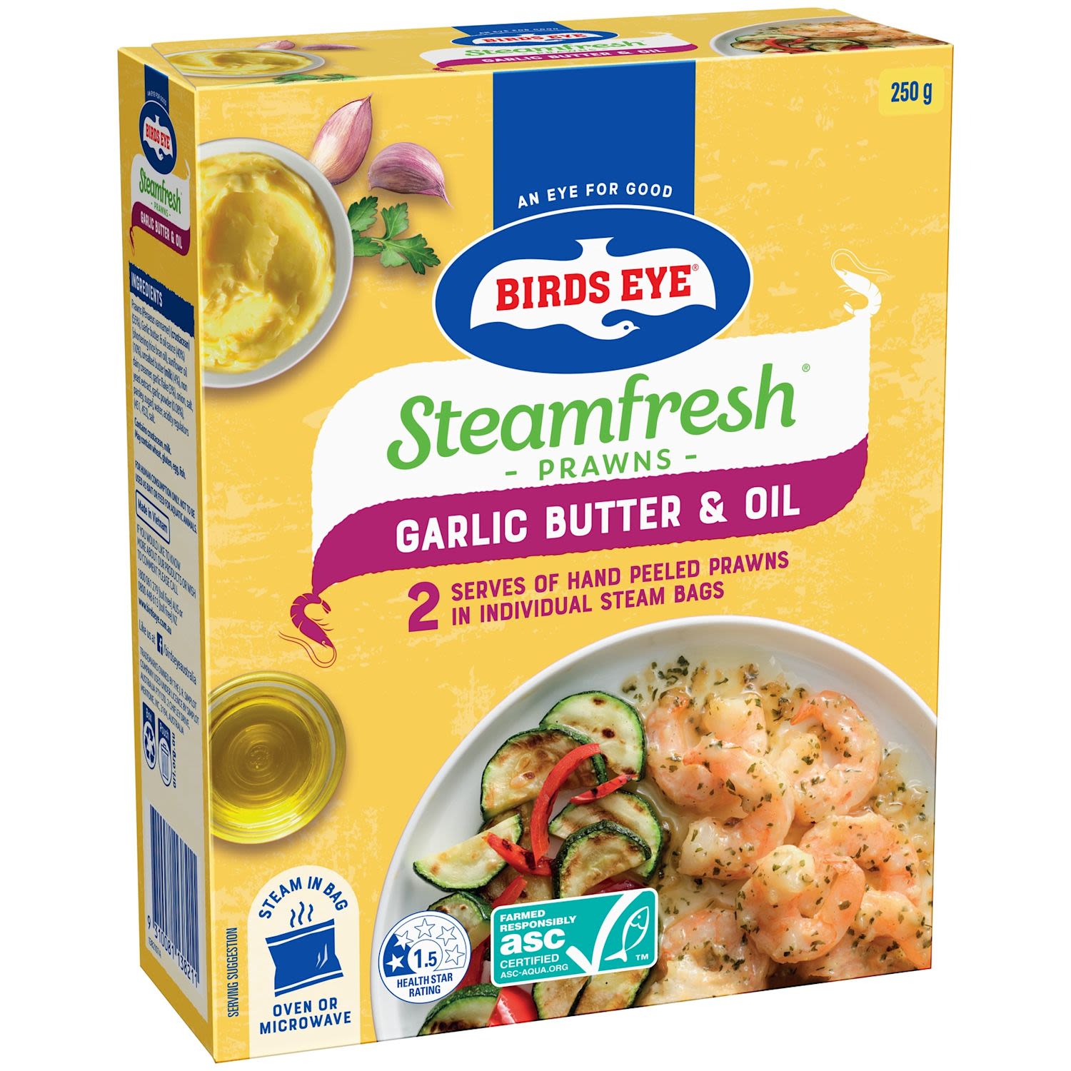 Birds Eye Steamfresh Prawns Garlic Butter & Olive Oil 