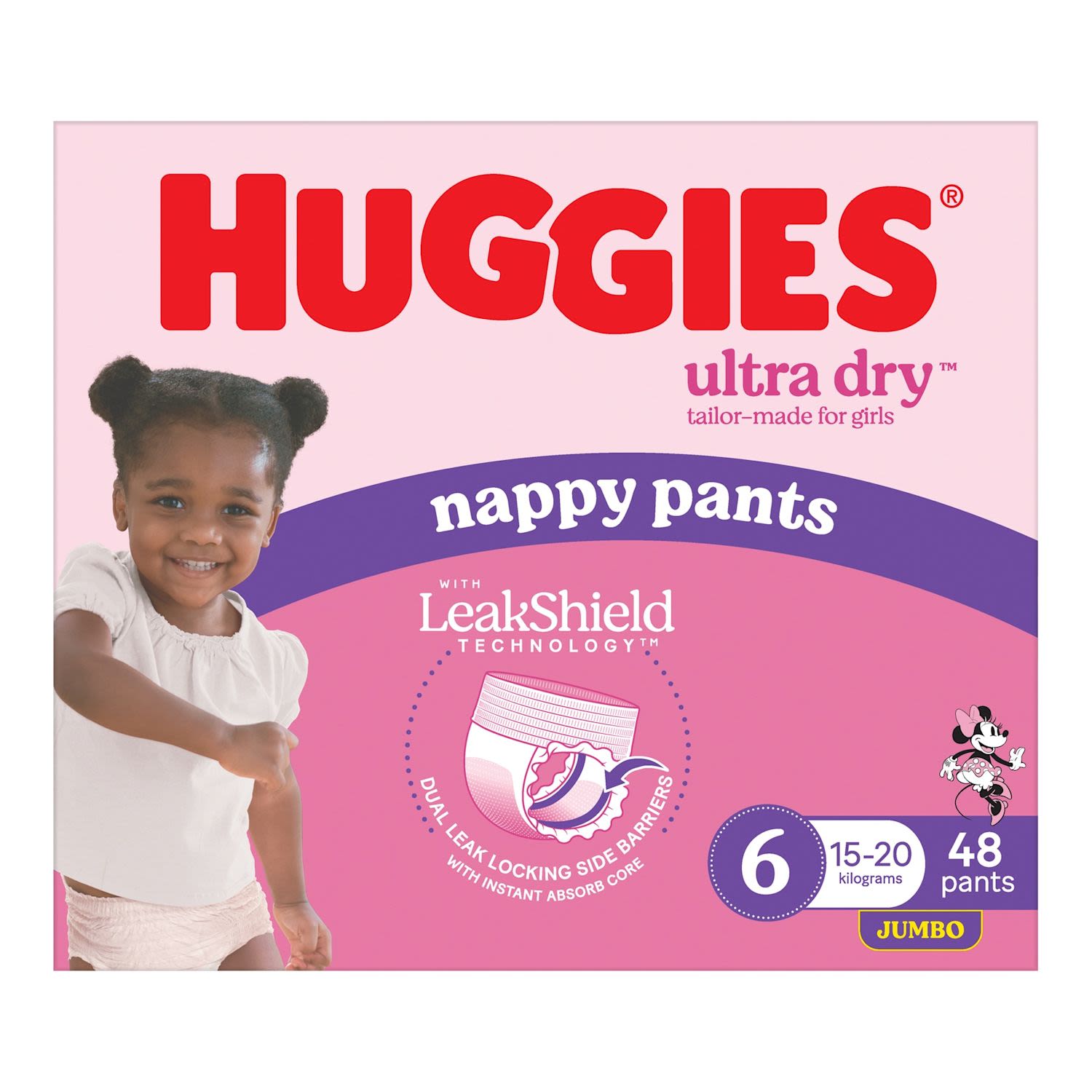 Huggies Diaper Pants Size 6 Girl Jumbo 