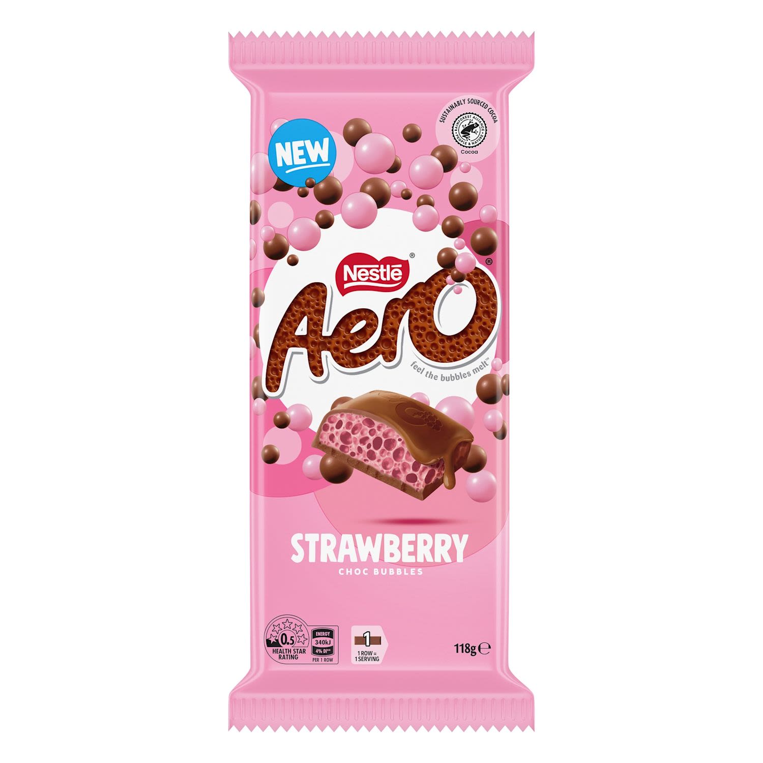 Nestle Aero Chocolate Strawberry Block 