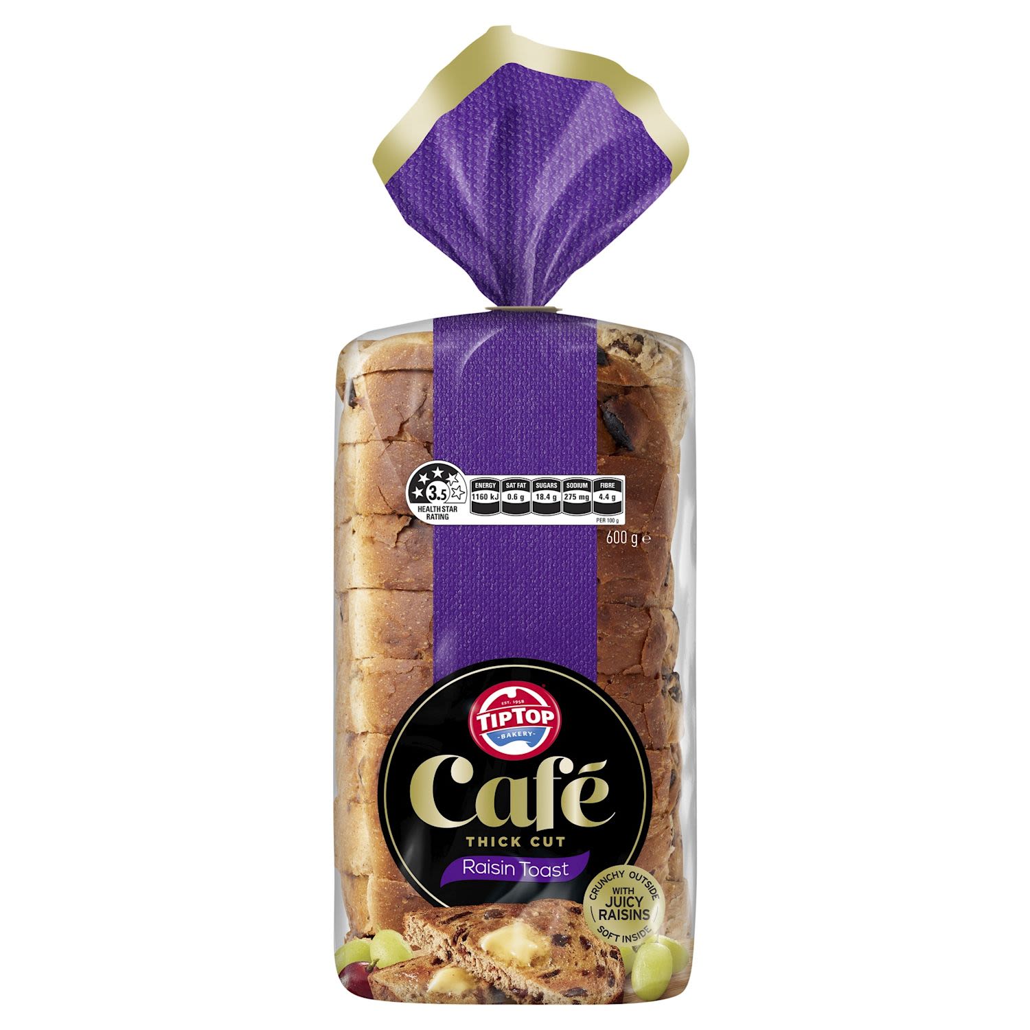 Tip Top Cafe Bread Thick Cut Raisin Toast