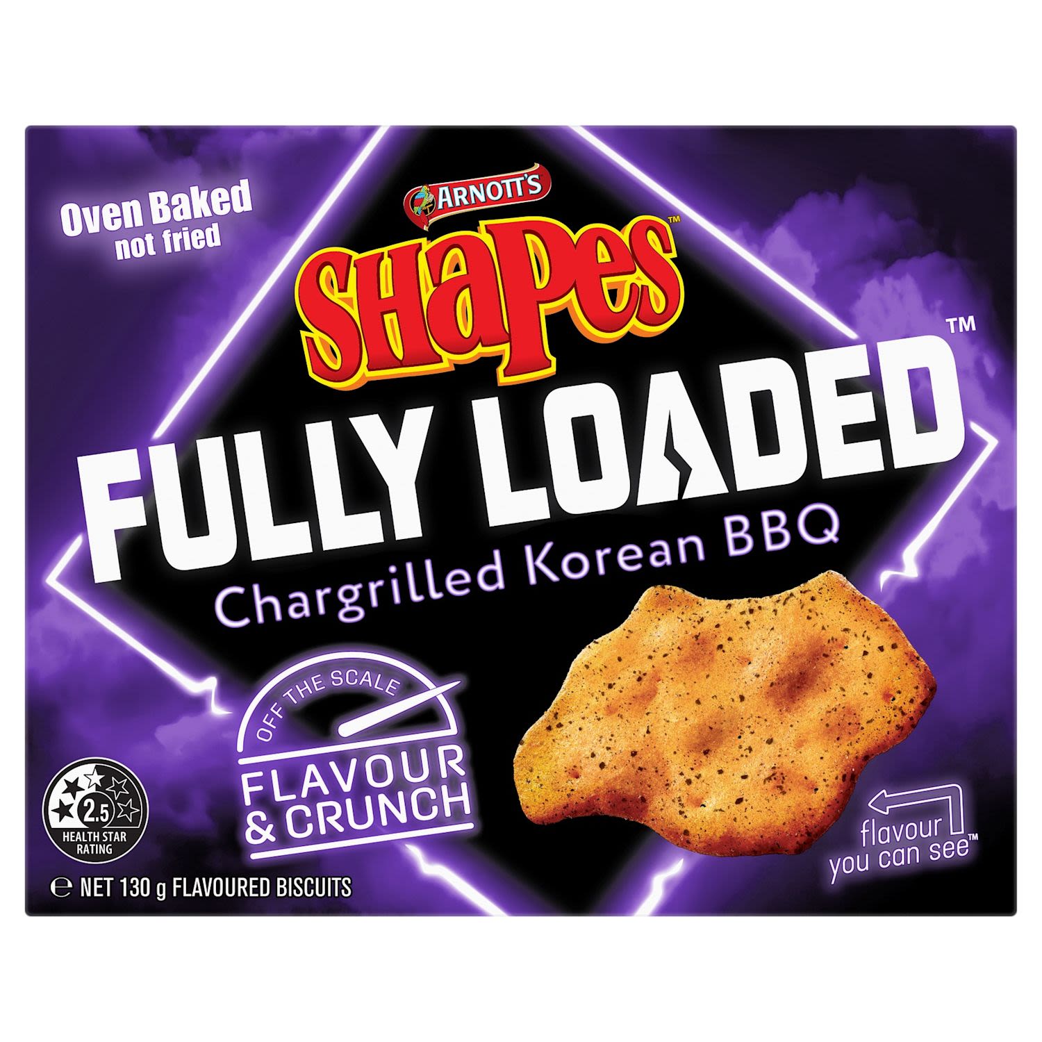 Arnott's Shapes Snacks Fully Loaded Chargrilled Korean BBQ