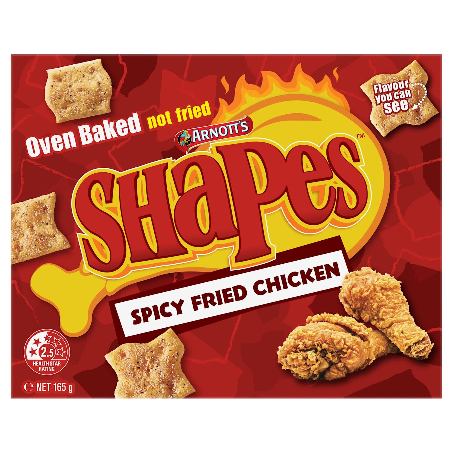 Arnott's Shapes Snacks Spicy Fried Chicken 