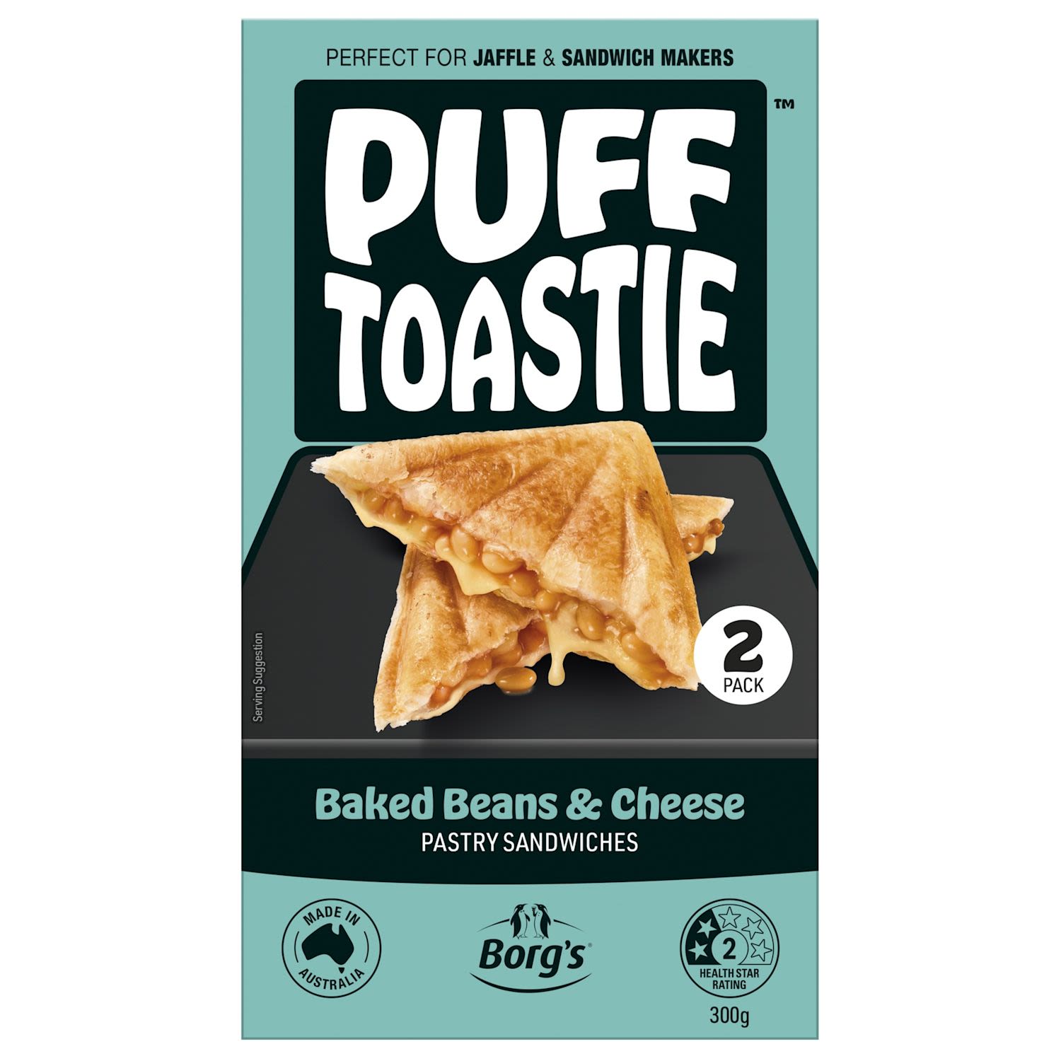 Borg's Puff Toastie Baked Beans & Cheese