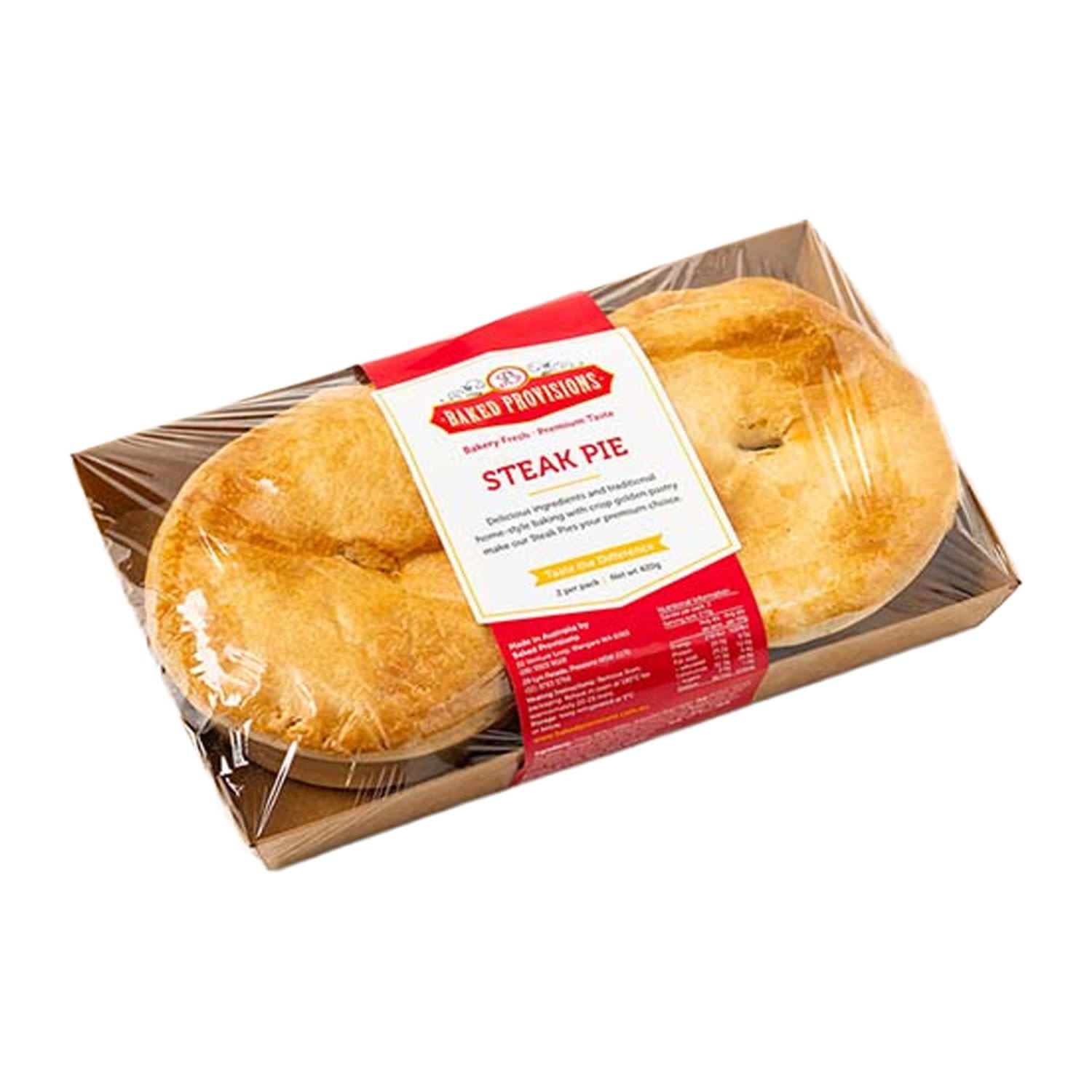 Baked Provisions Steak Pies