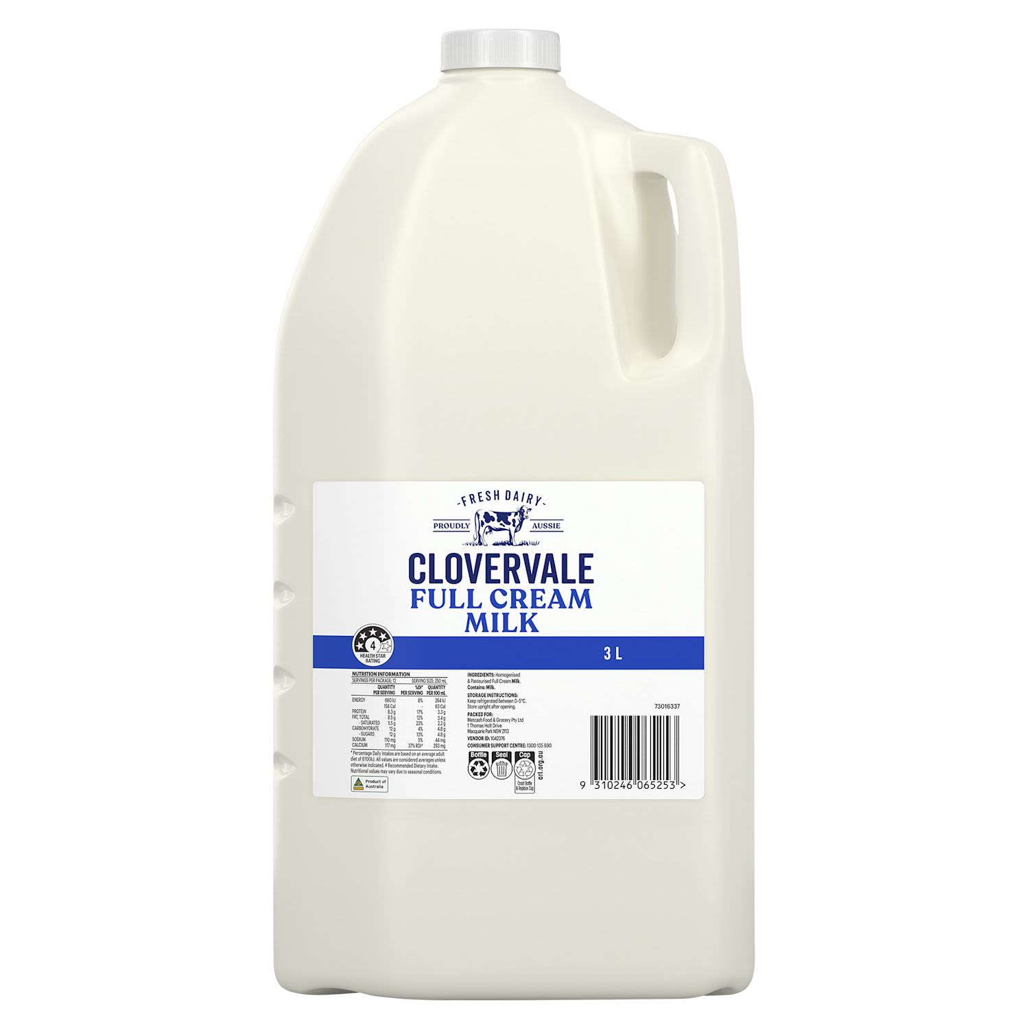 Clovervale Milk Whole 