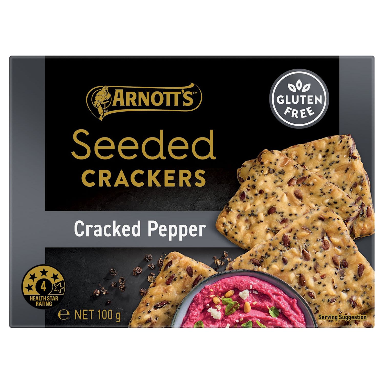 Arnott's Gold Label Crackers Seed Pepper