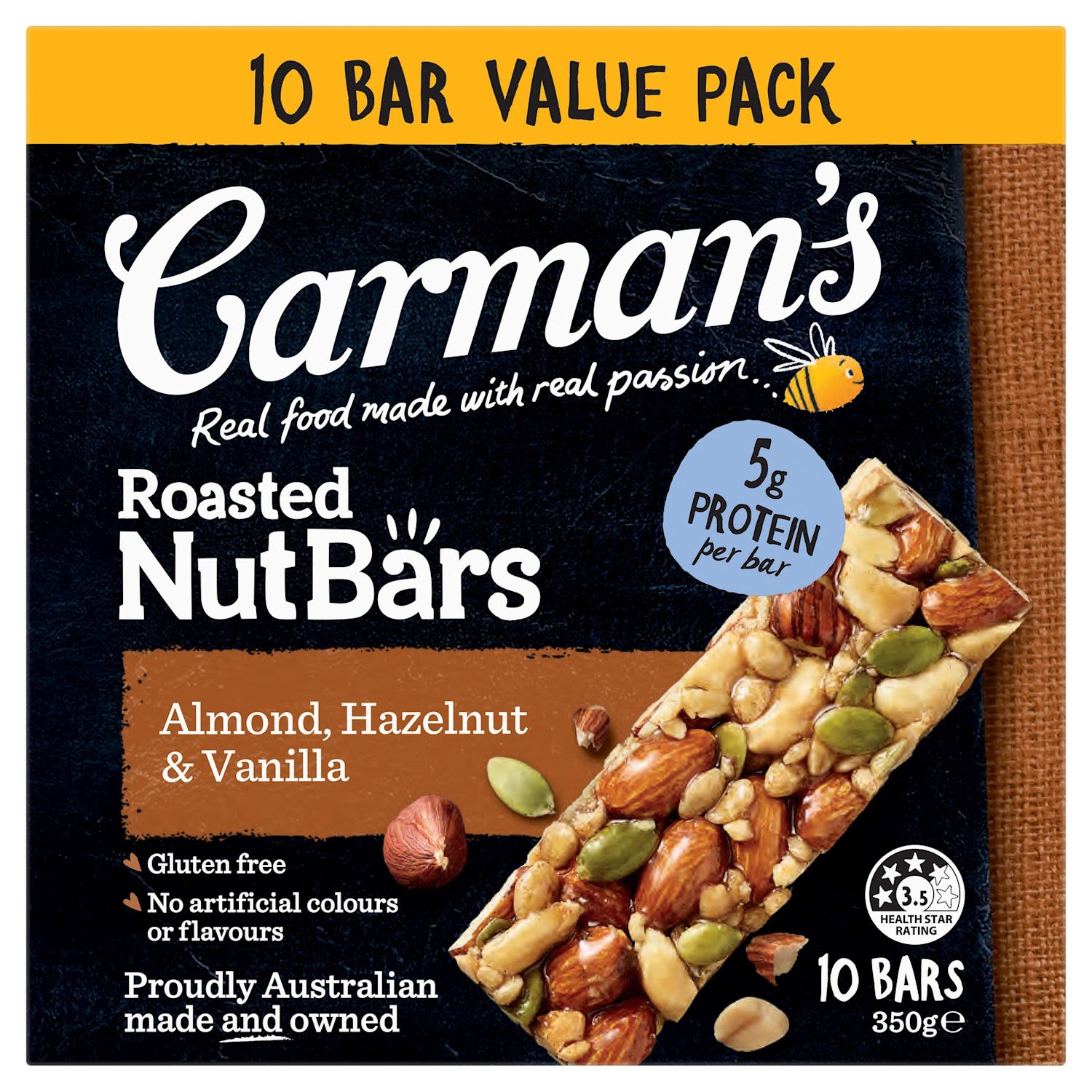 Carman's Nut Bars Almond Hazelnut Vanilla