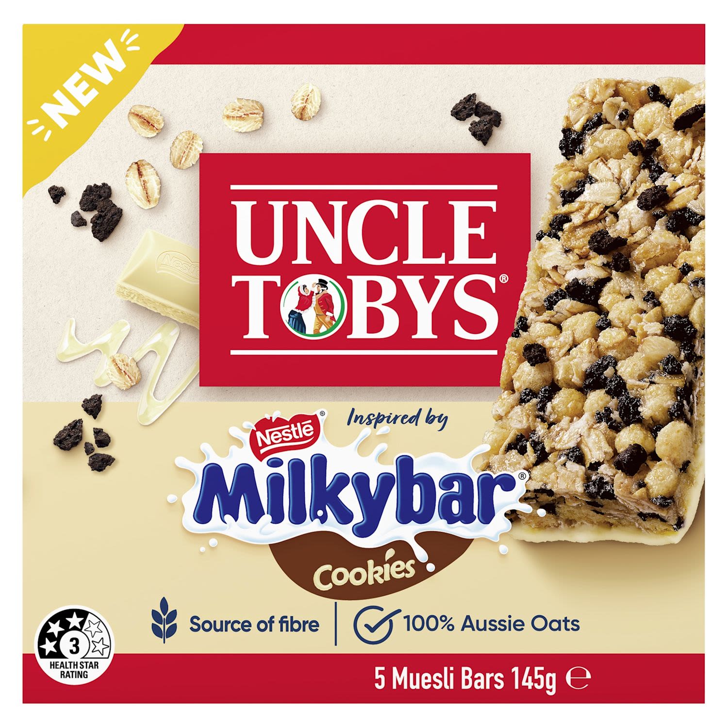Uncle Tobys Muesli Bar Milkybar Cookies Muesli Bar
