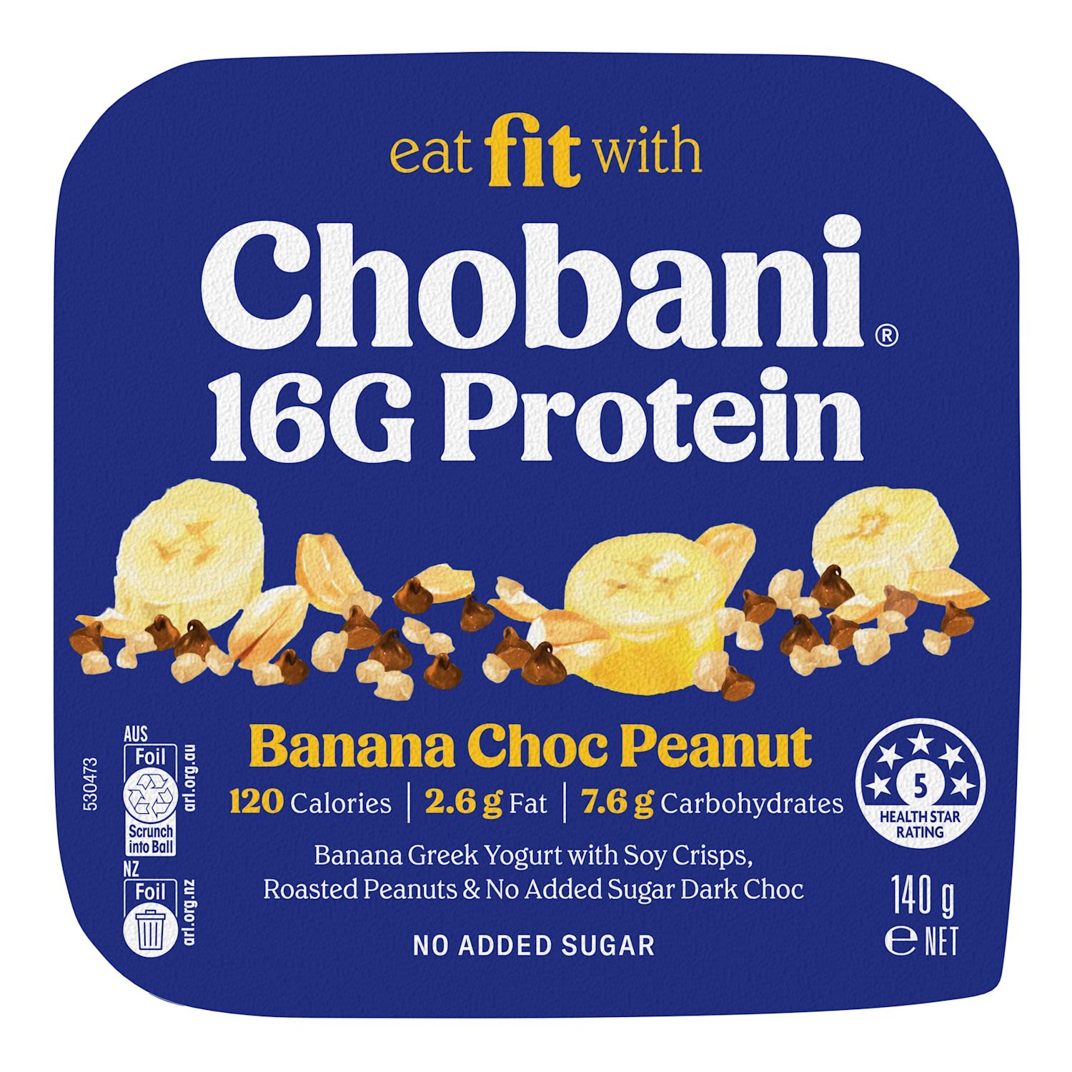 Chobani Fit Flip Yogurt Banana Choc Peanut 