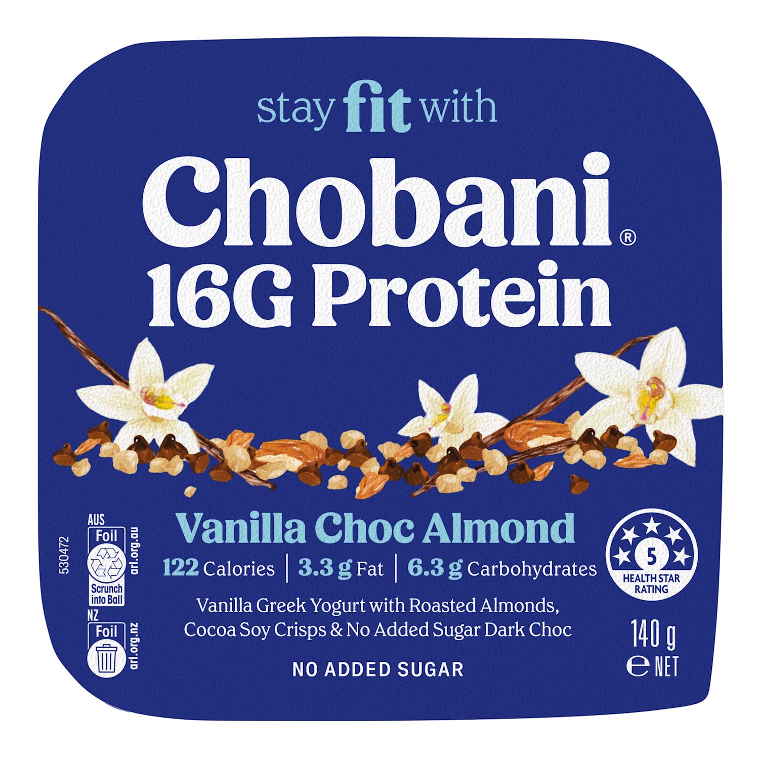 Chobani Fit Flip Yogurt Vanilla Choc Almond 