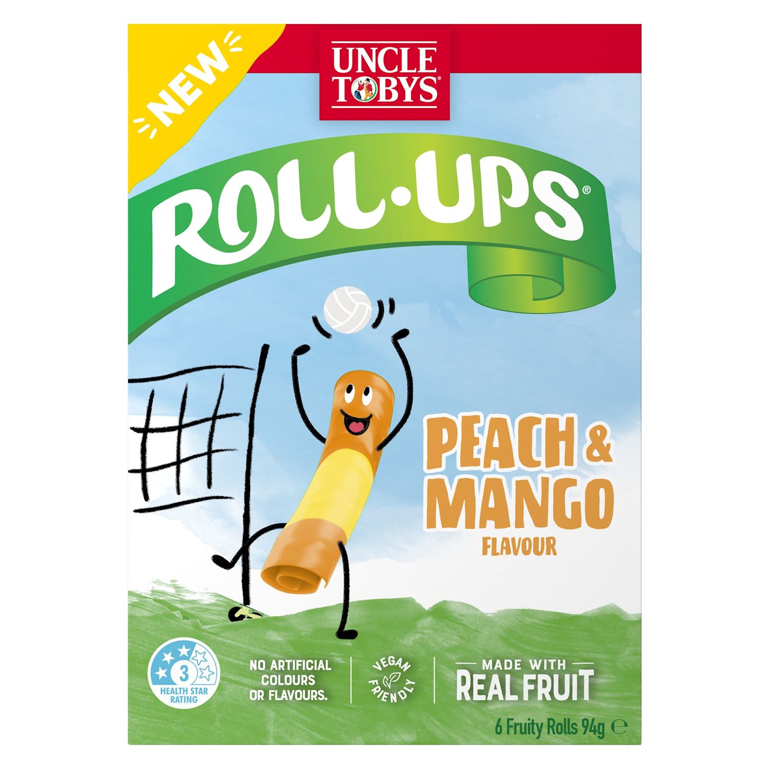 Uncle Tobys Roll-Ups Snack Peach & Mango 