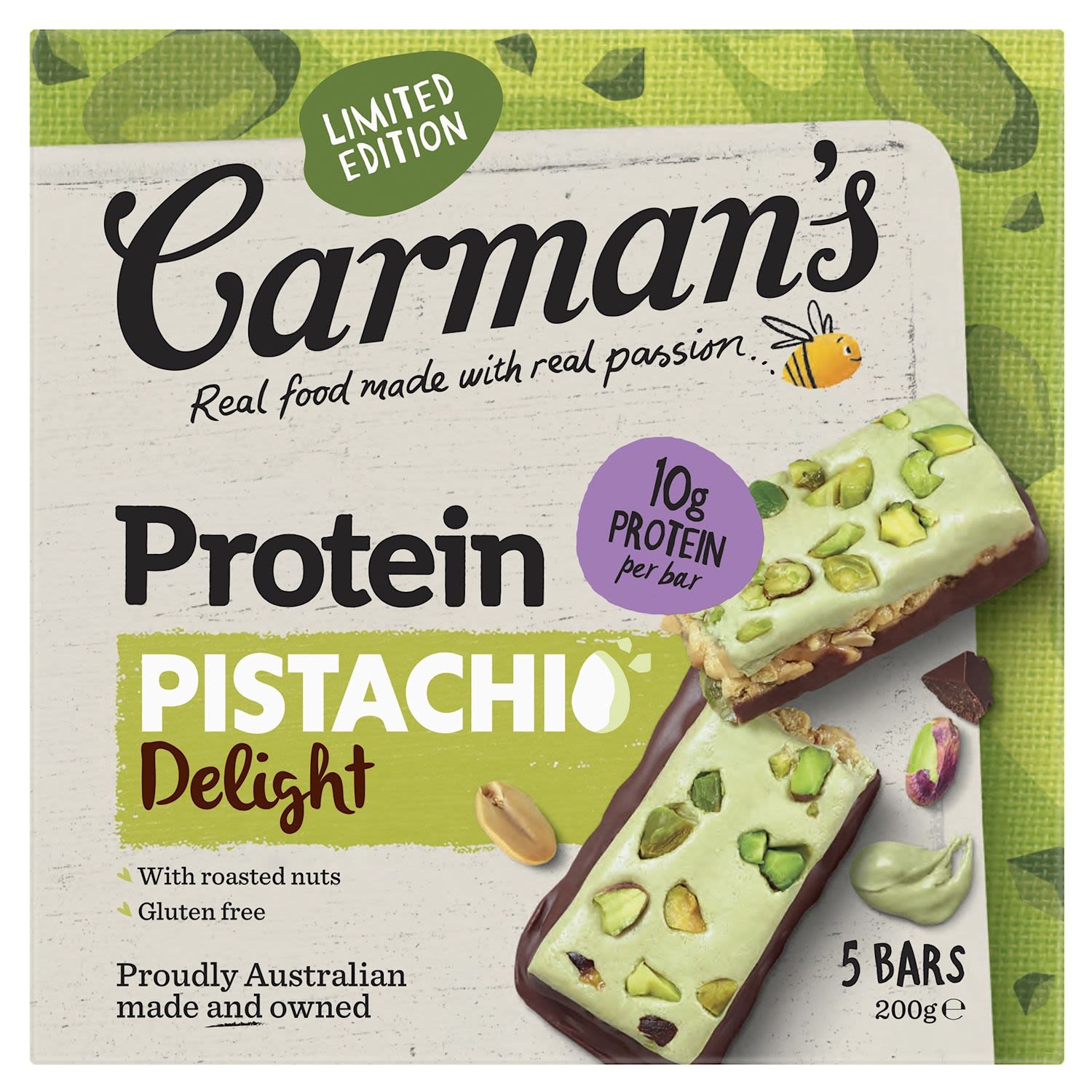 Carman's Protein Bars Pistachio