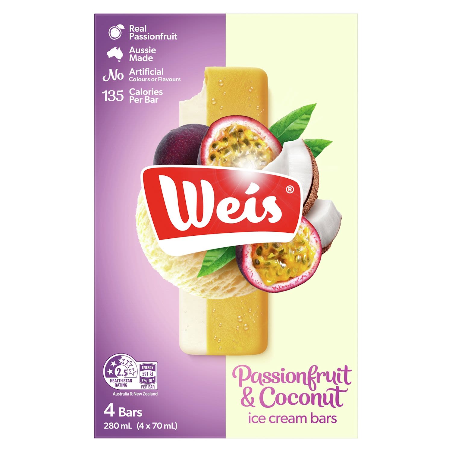 Weis Ice Cream Passionfruit Coconut 