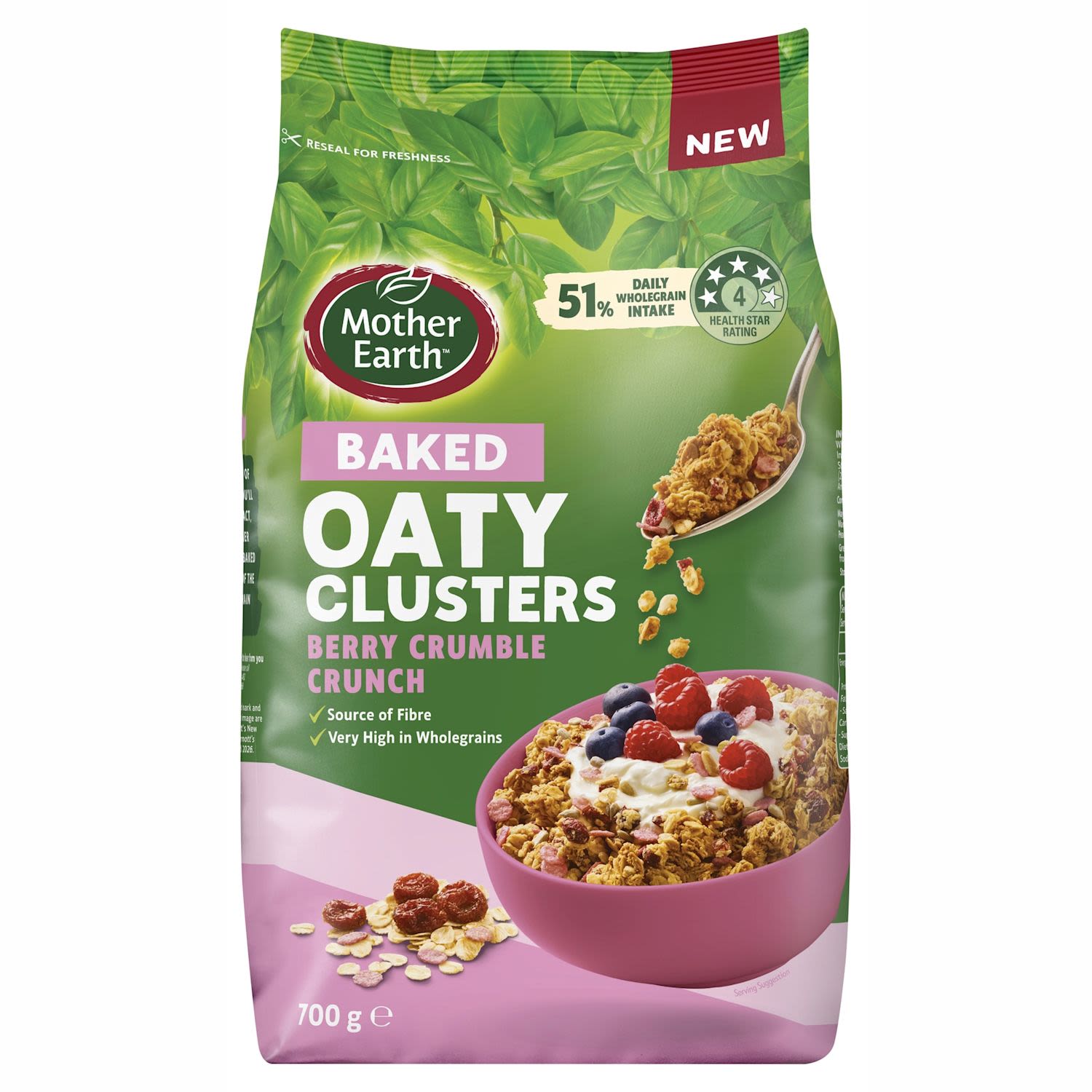 Mother Earth Baked Oaty Clusters Berry Crumble Crunch