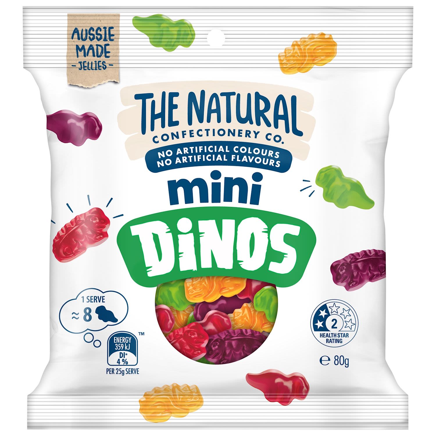 The Natural Confectionery Co. Mini Dino Lollies