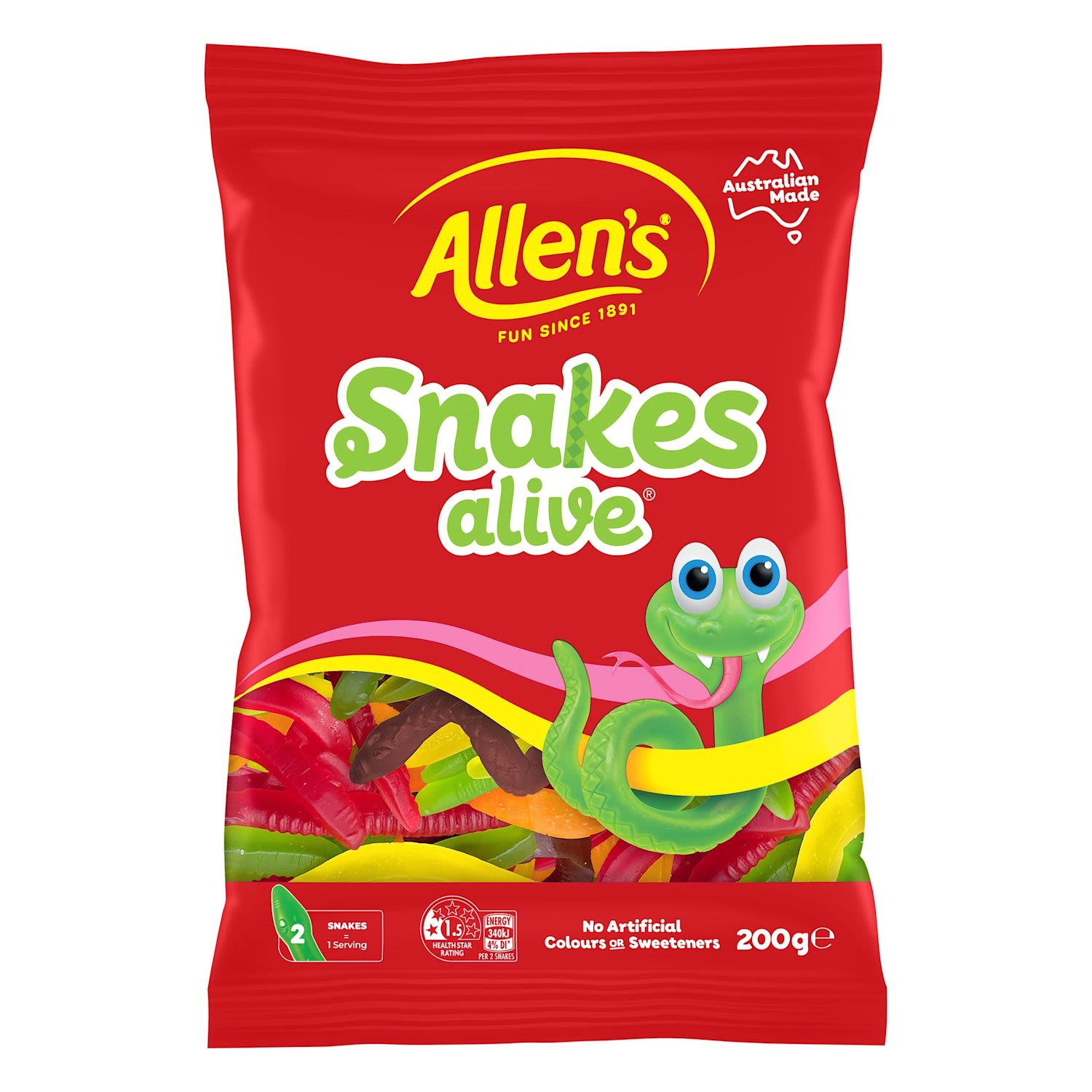 Allen's Snakes Alive Lollies Bag