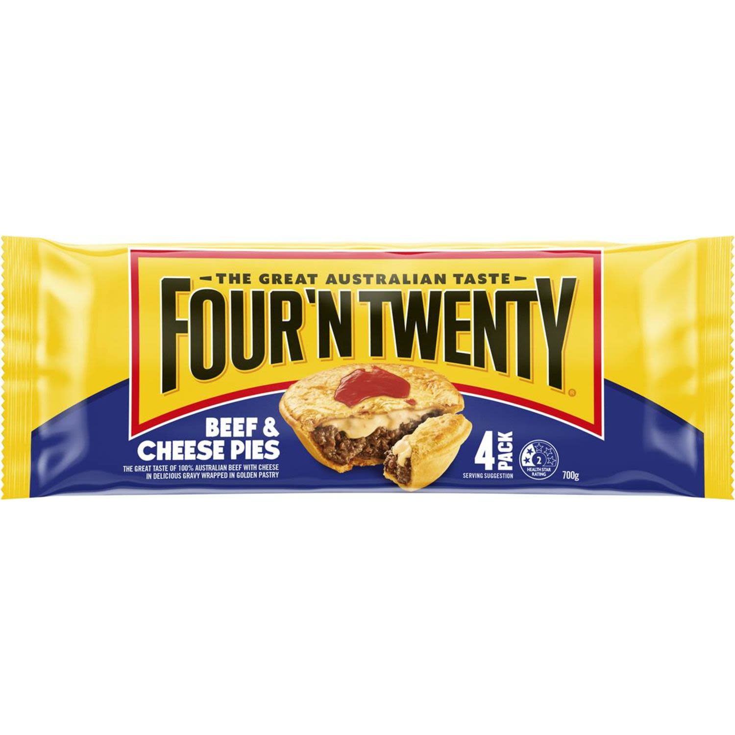 Four 'N Twenty Beef & Cheese Pies, 4 Each