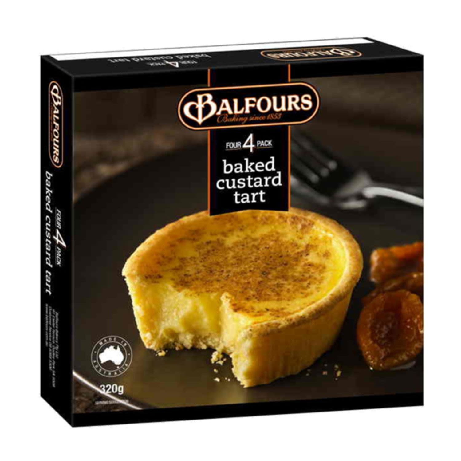 Balfours Custard Tart 4 Pack, 320 Gram