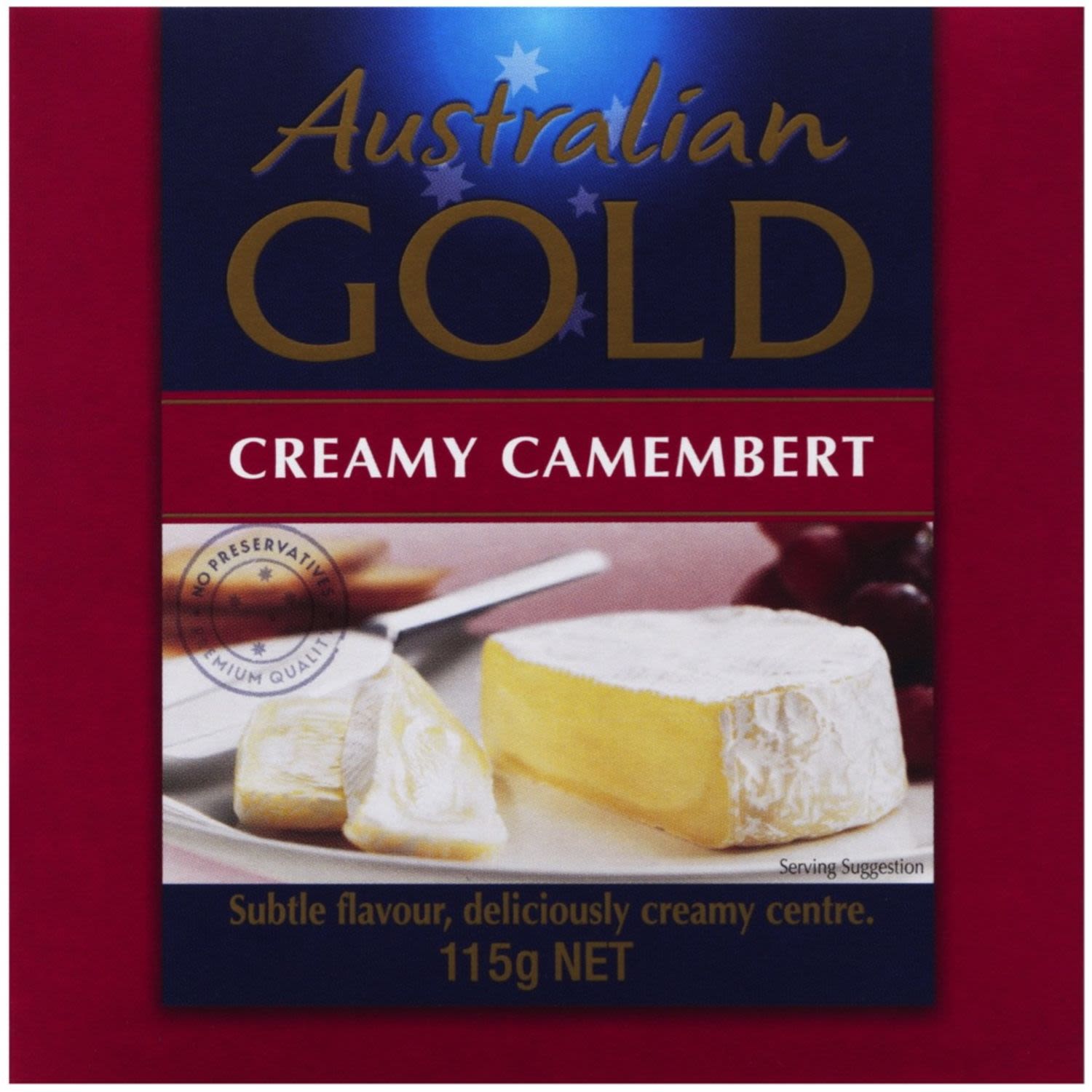 Australian Gold Long Life Camembert, 115 Gram