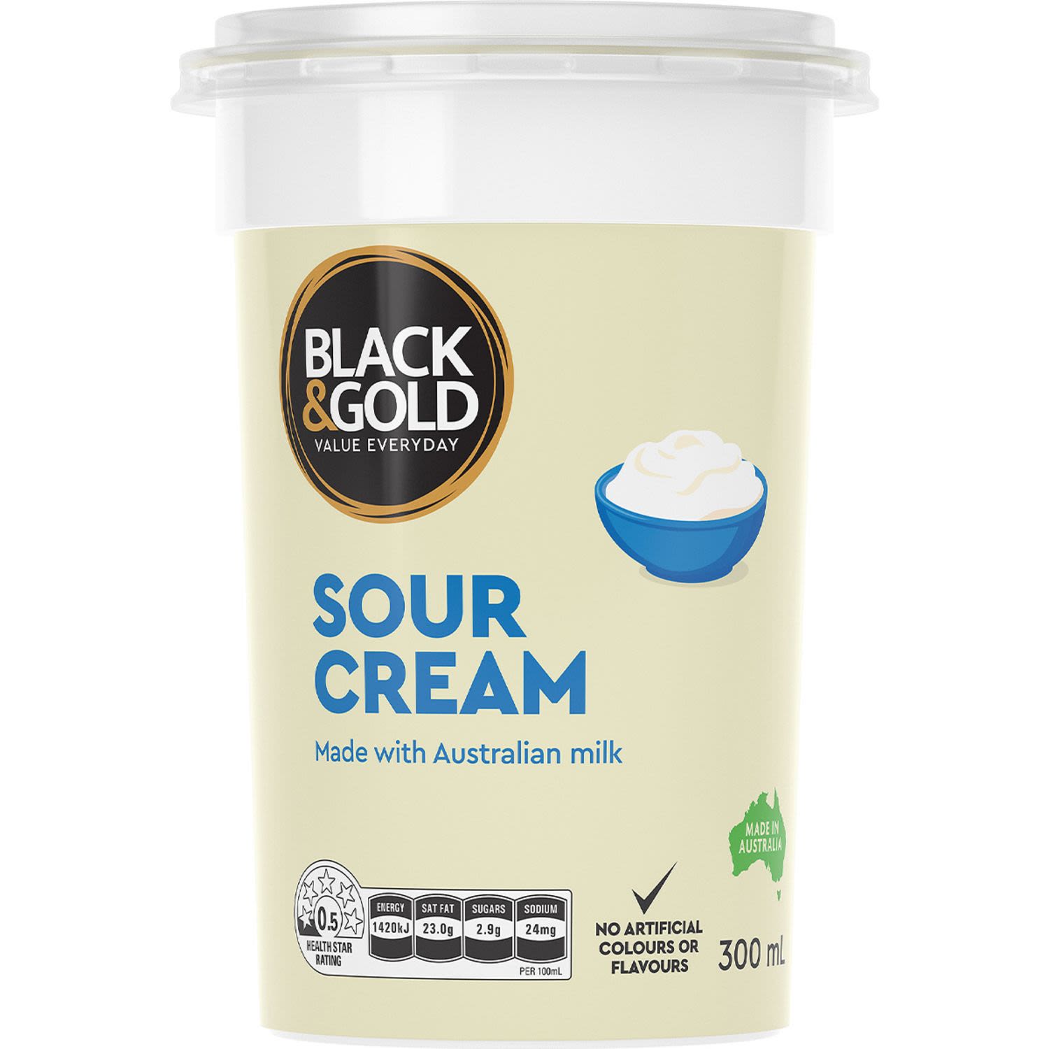 Black & Gold Sour Cream, 300 Millilitre