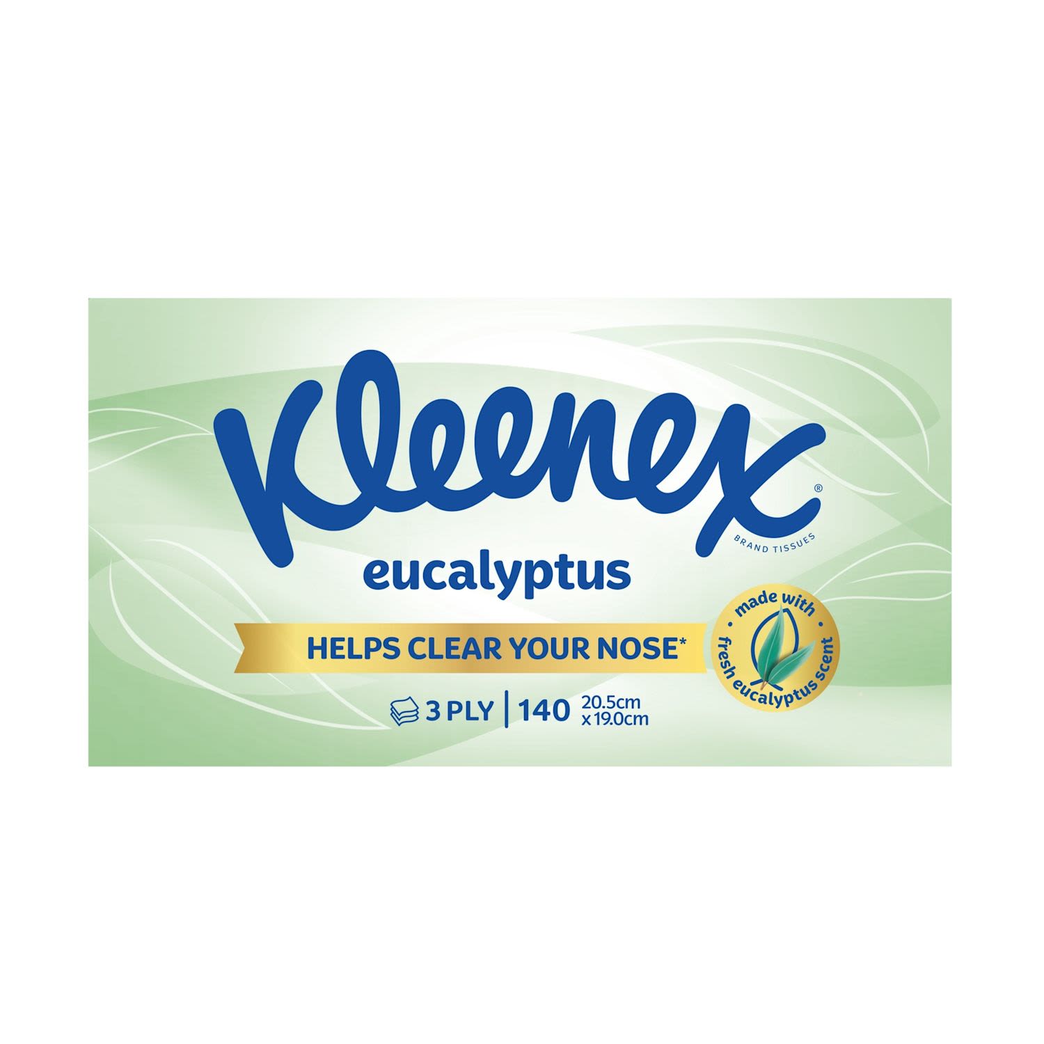 Kleenex Wellbeing Facial Tissue Eucalyptus 3-Ply