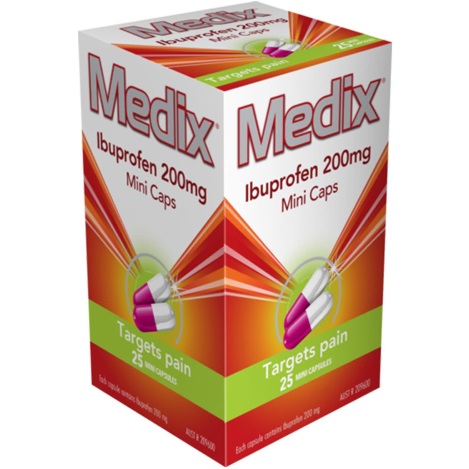 Medix Ibuprofen Mini Capsules, 25 Each