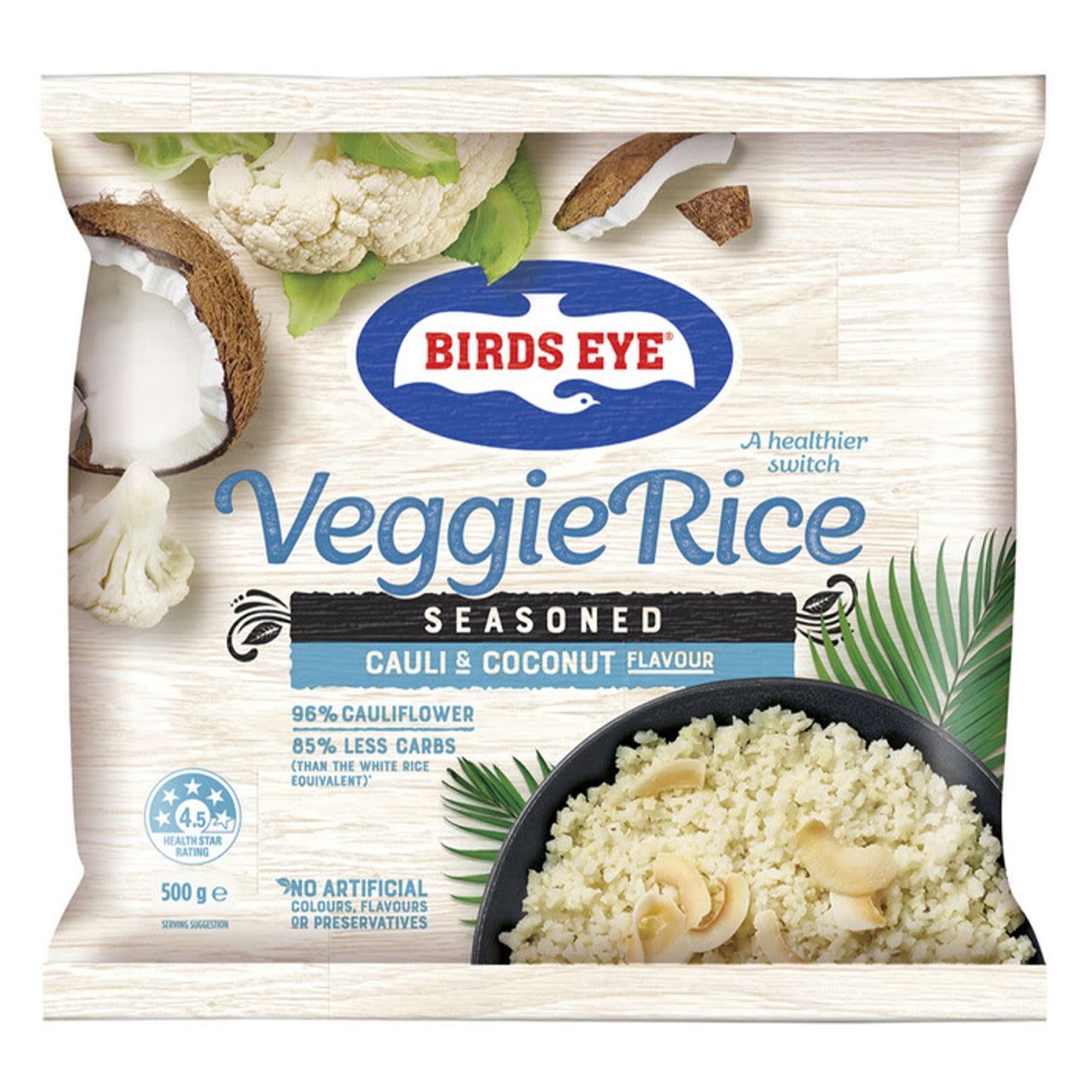 Birds Eye Cauliflower Coconut Vegetable Rice, 500 Gram