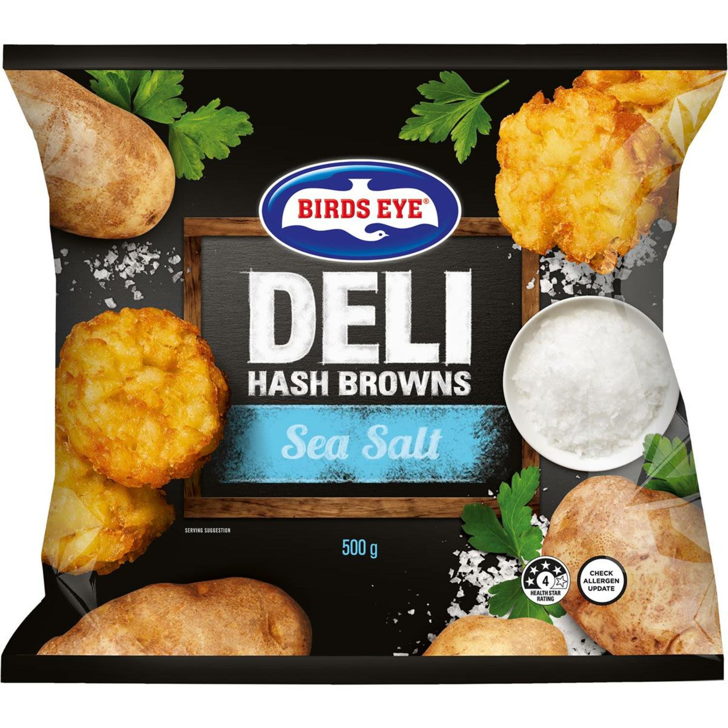 Birds Eye Deli Hash Browns Sea Salt, 500 Gram