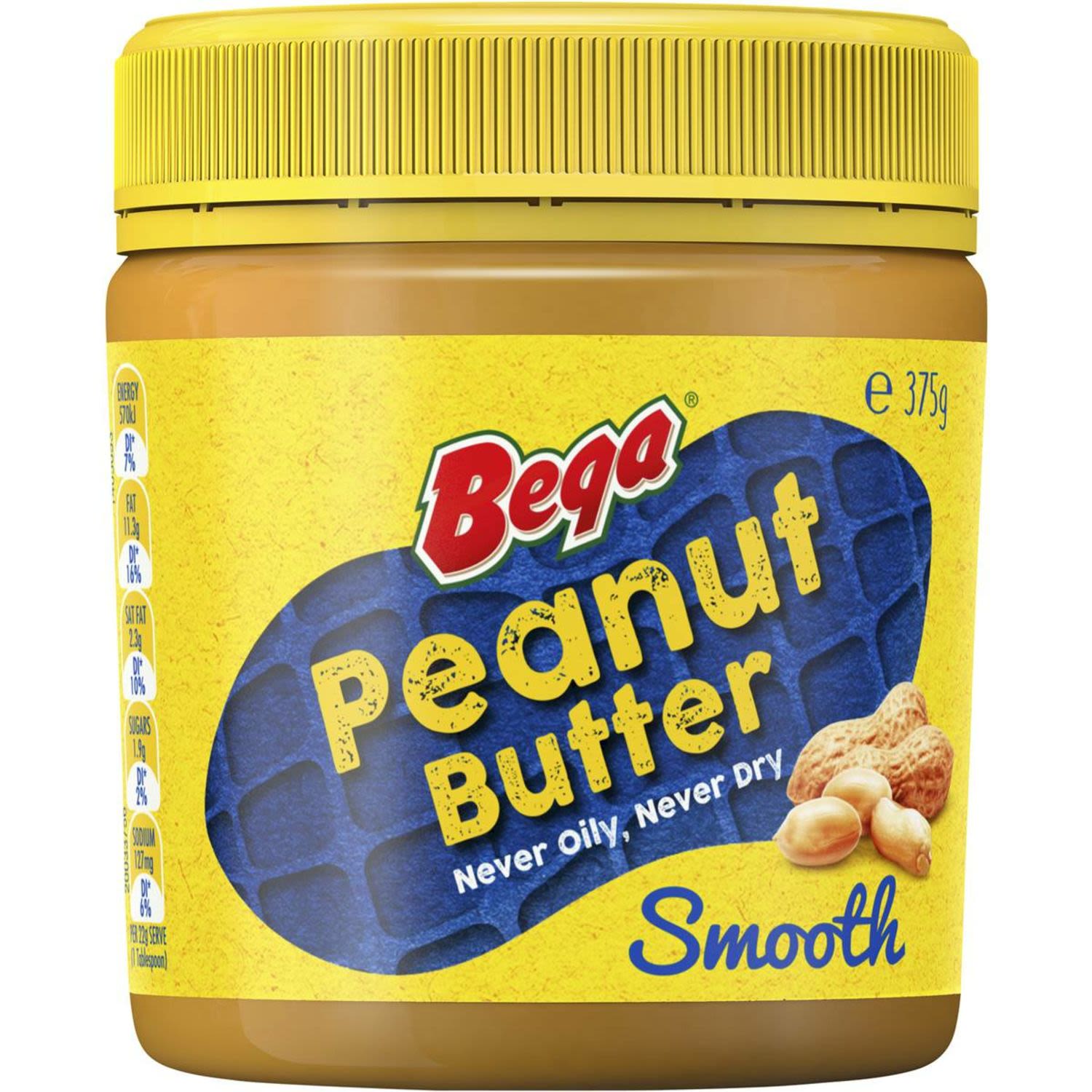 Bega Peanut Butter Smooth, 375 Gram